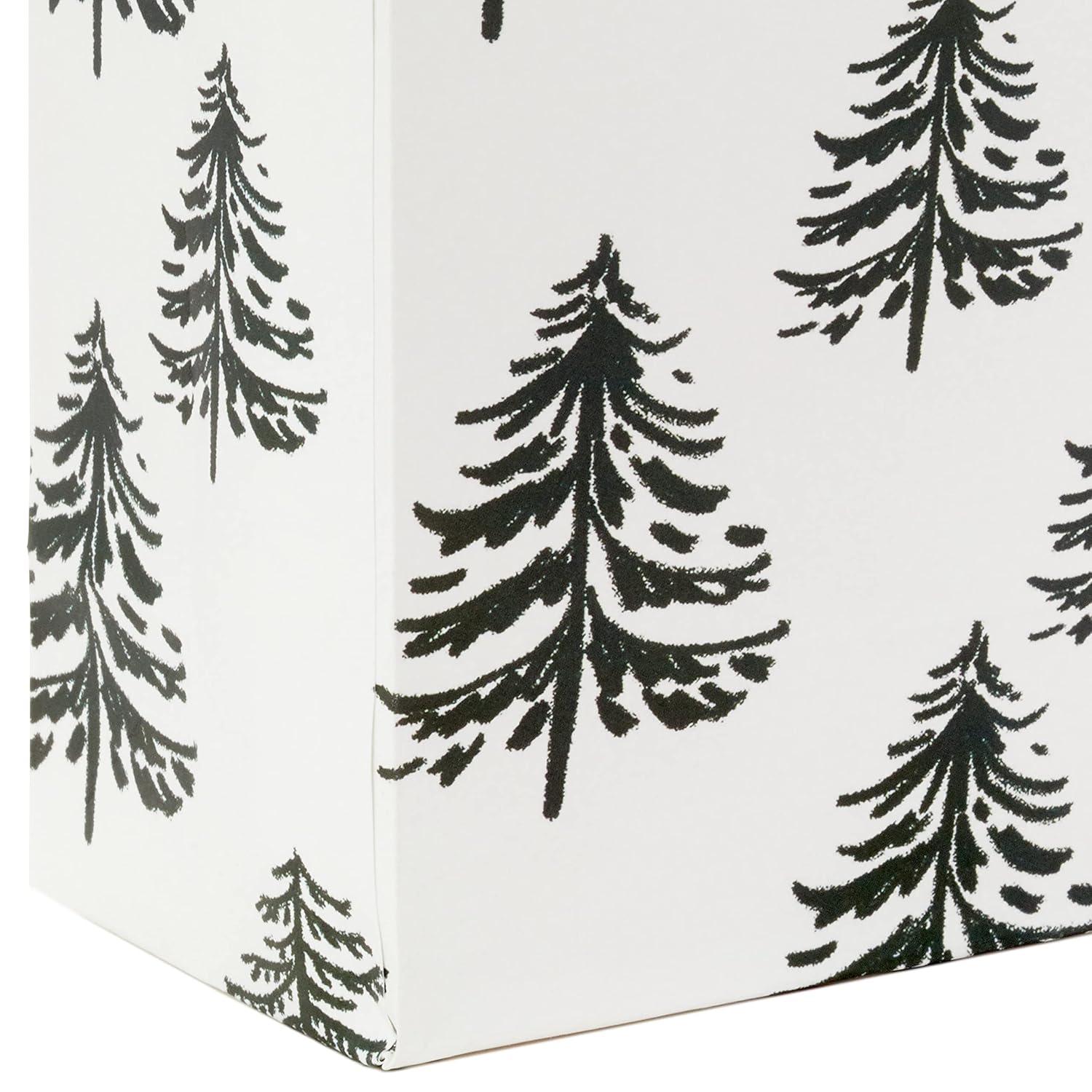 Hallmark 6" Small Holiday Gift Bags (8 Bags: Winter Foliage, Rustic Snowman, "Joy" on Red, Black and White Trees)