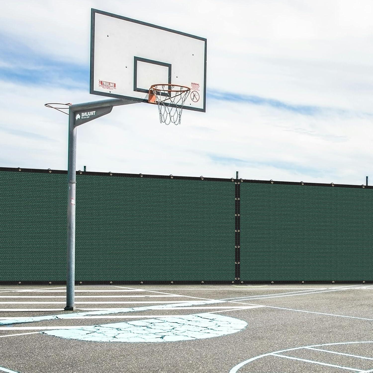 SEALTECH Ultra Heavy Duty 200 GSM Privacy Fence Screen – Non-Recycled Polyethylene Mesh Shade Net with Bindings & Rustproof Grommets - 90% + Blockage Includes Cable Zip Ties. (Green 6'X50')