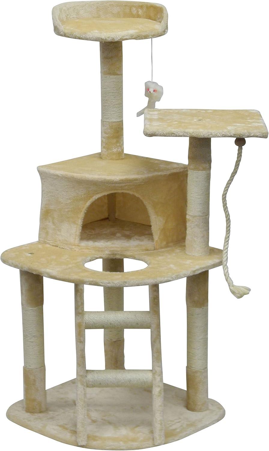 Homessity 49" Economical Cat Tree Condo with Sisal Covered Posts HC-007