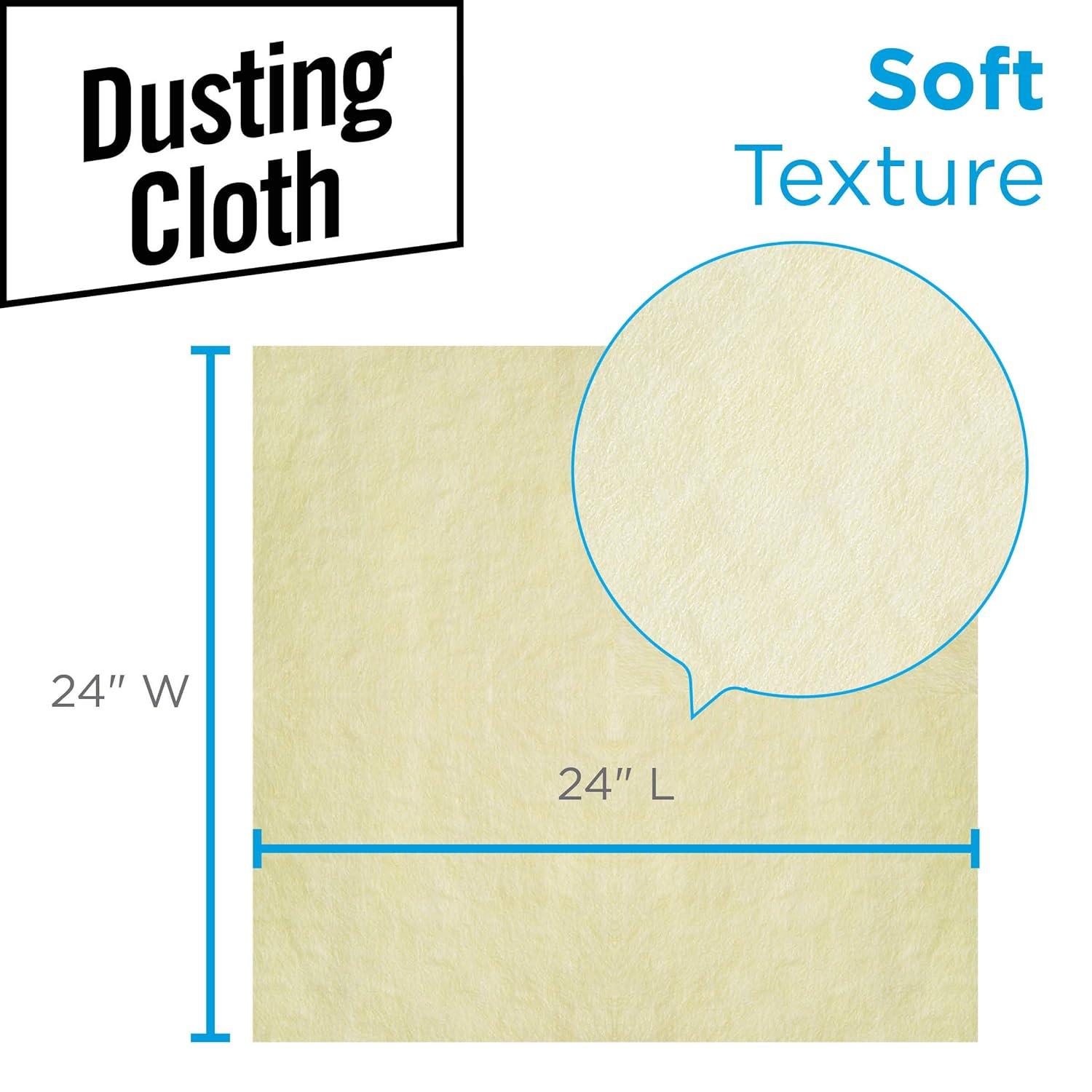 Brawny Industrial Dusting Cloths, Quarterfold, 24X24, Yellow, 50/Pk, 4/Ct
