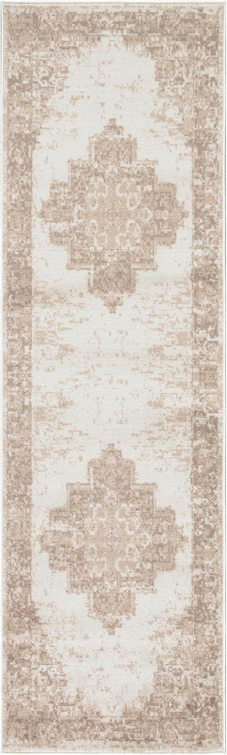 Nourison Grafix 6' x 9' Ivory Beige Vintage Indoor Rug