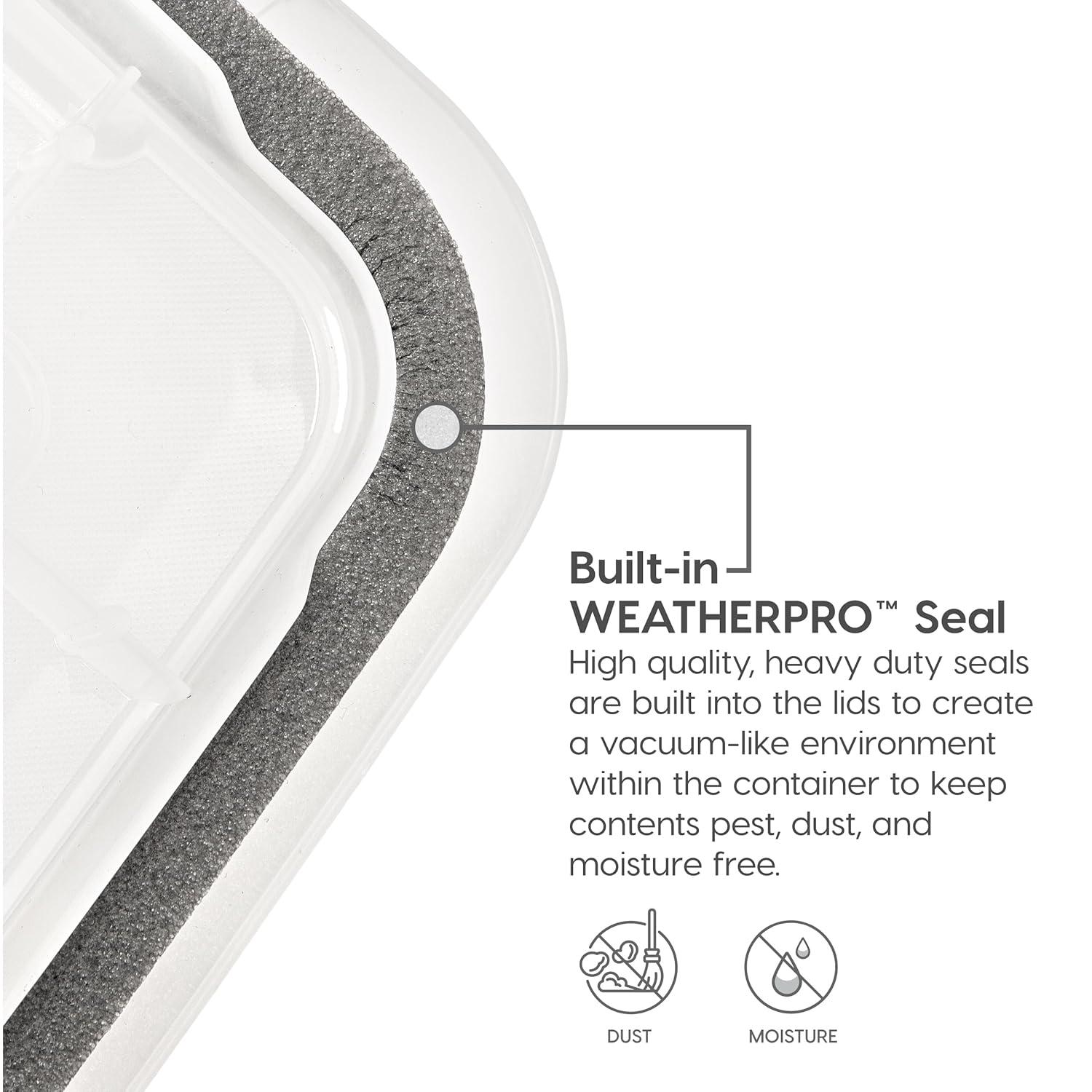 IRIS USA WeatherPro File Organizer Plastic File Box for Letter/Legal File, Clear, 32 Qt. 1Pack