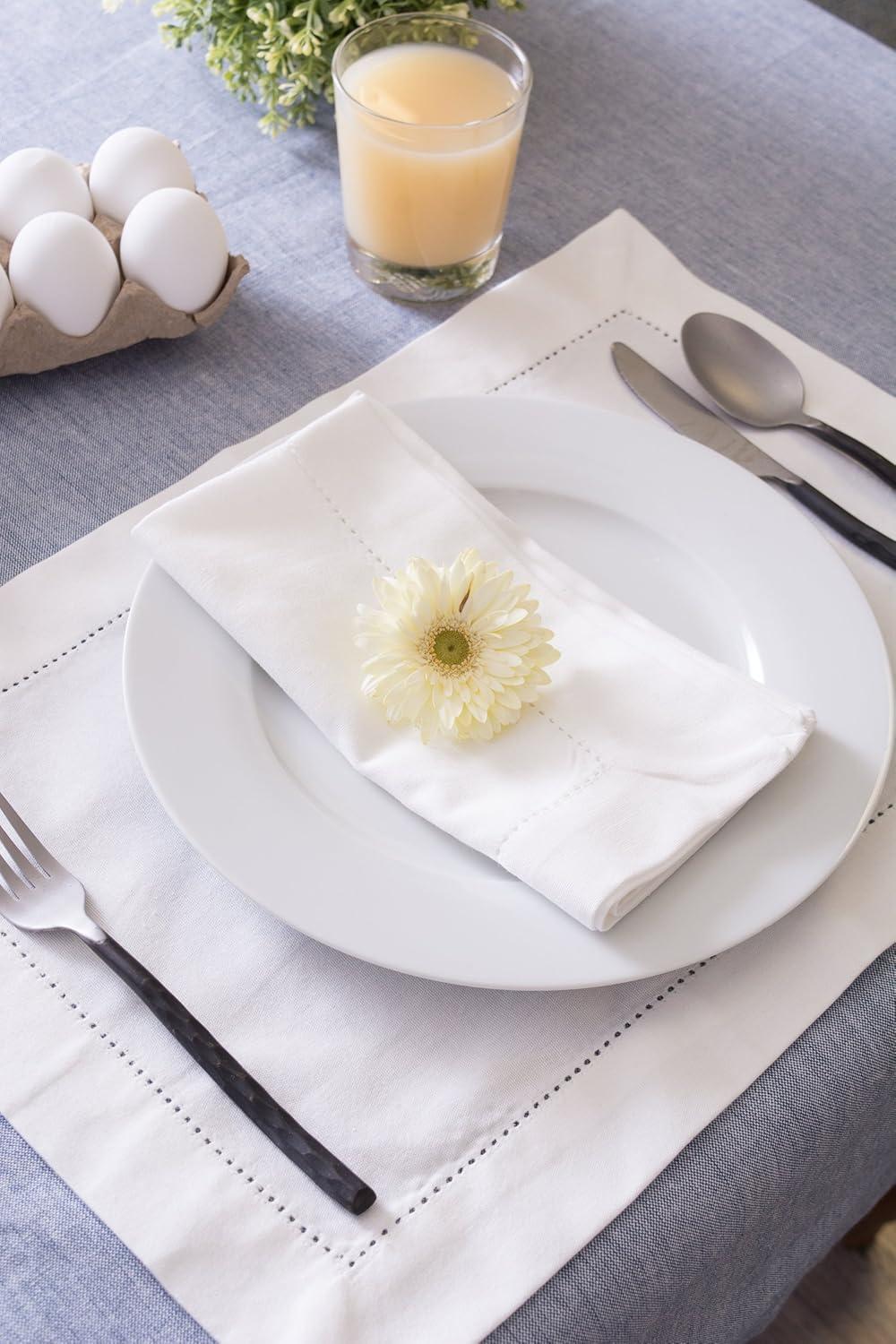 Off White Hemstitch Placemat (Set of 4)