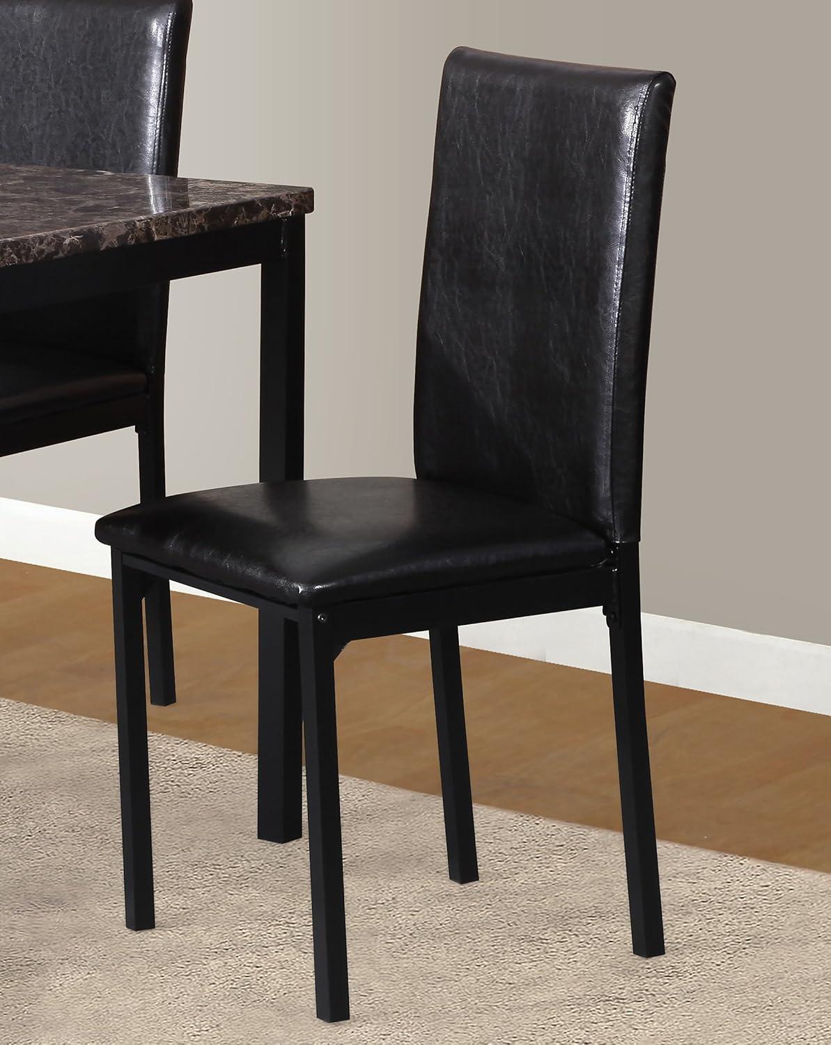 Roundhill Furniture Noyes Dining Chair, Set of 4, Black