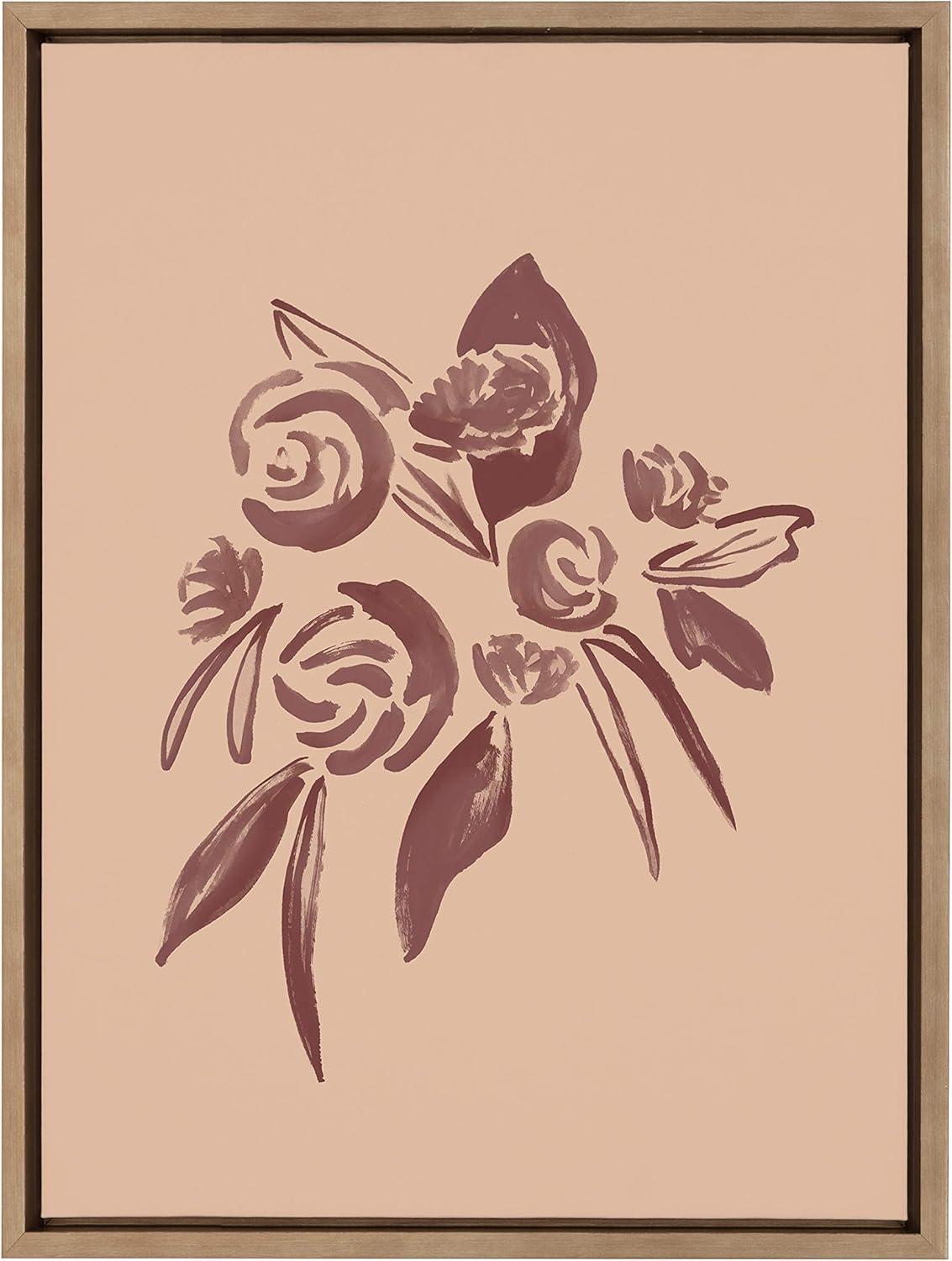 Kate and Laurel Words, Black Framed Canvas Art Print, 18x24