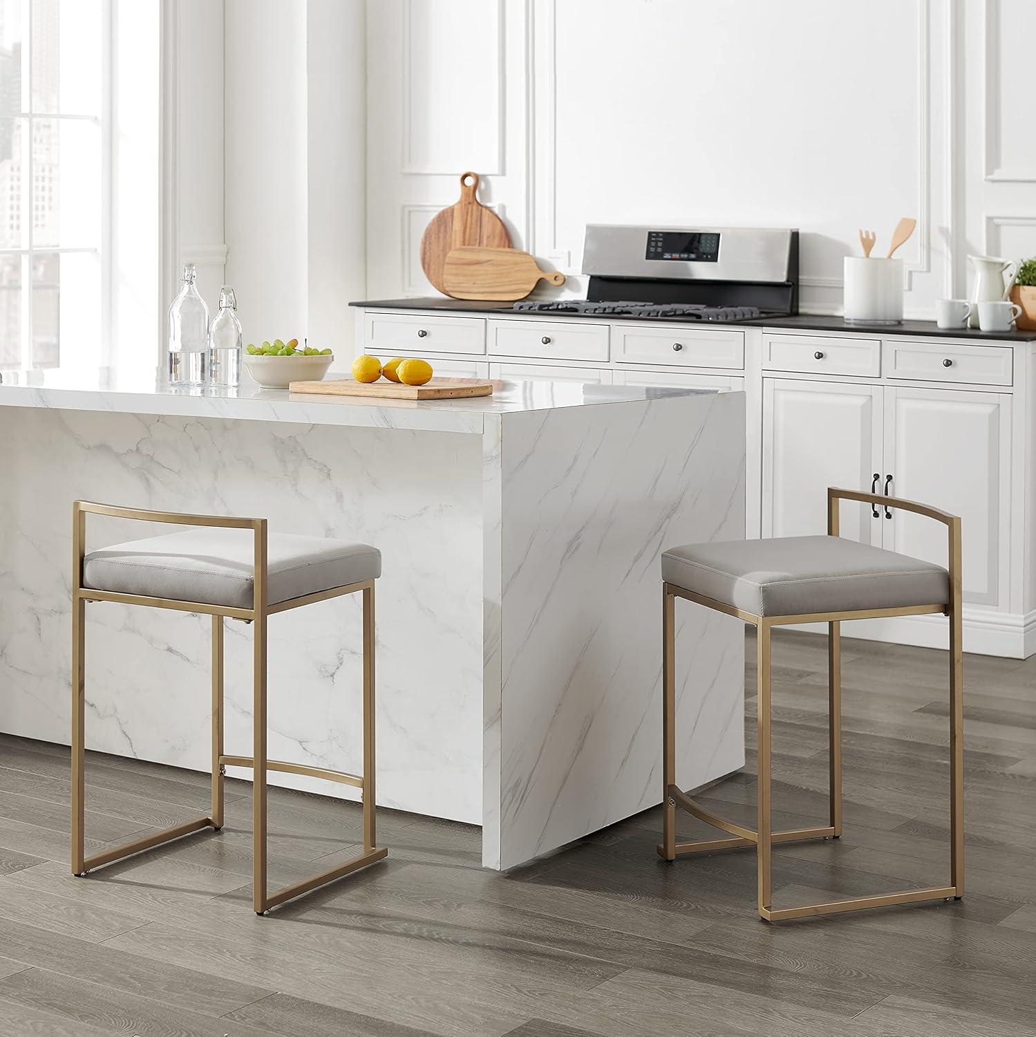 Progreso Upholstered Counter Stool with Metal Frame