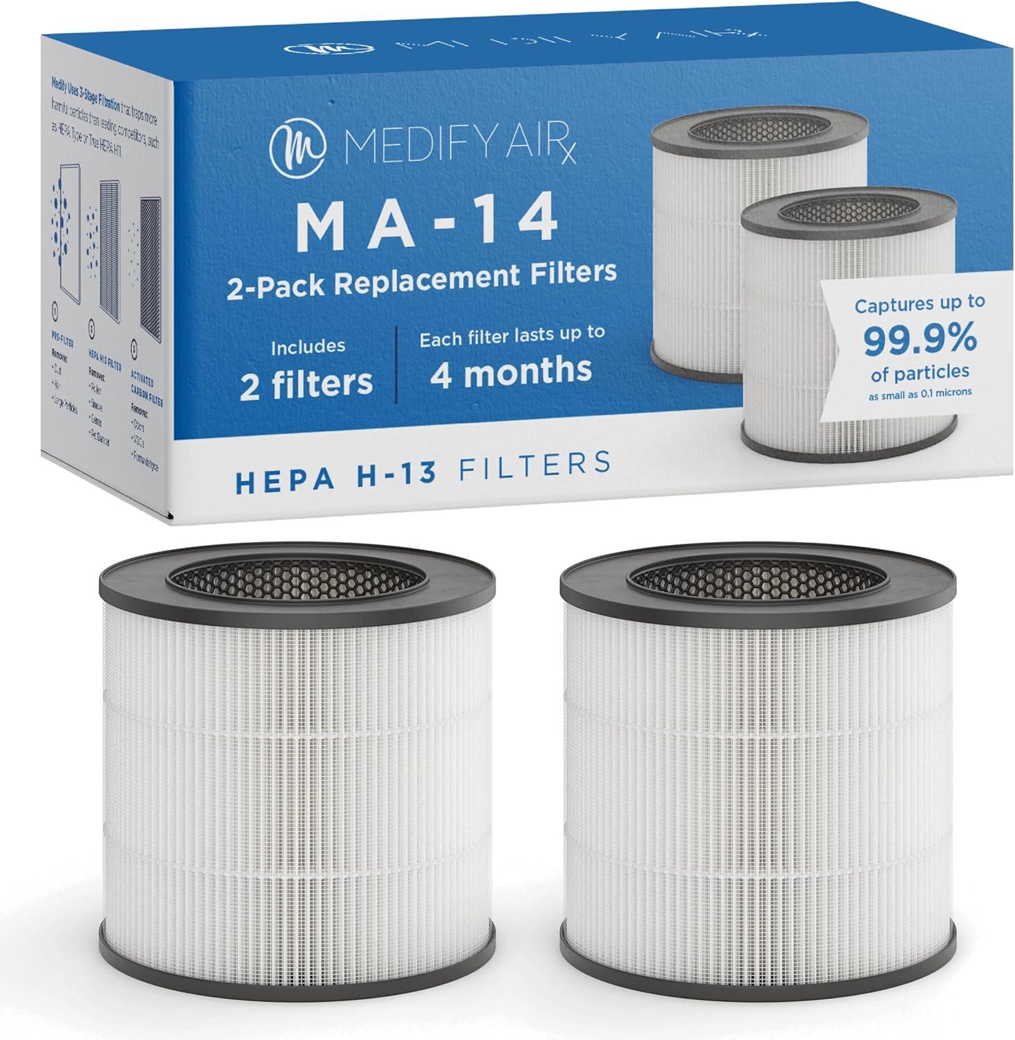 Medify Air MA-14 HEPA Replacement Filters 2-Pack