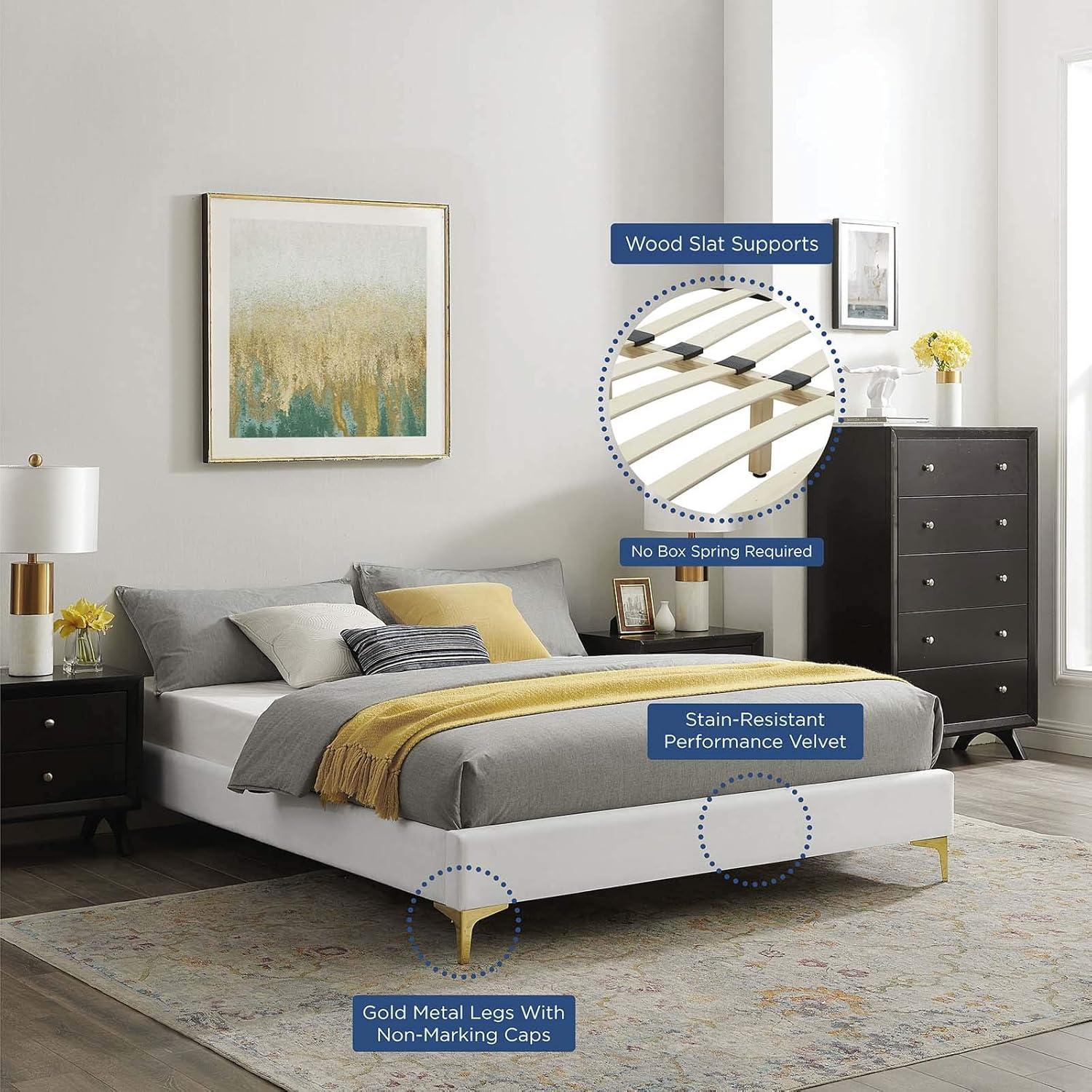Modway Sutton Queen Performance Velvet Bed Frame