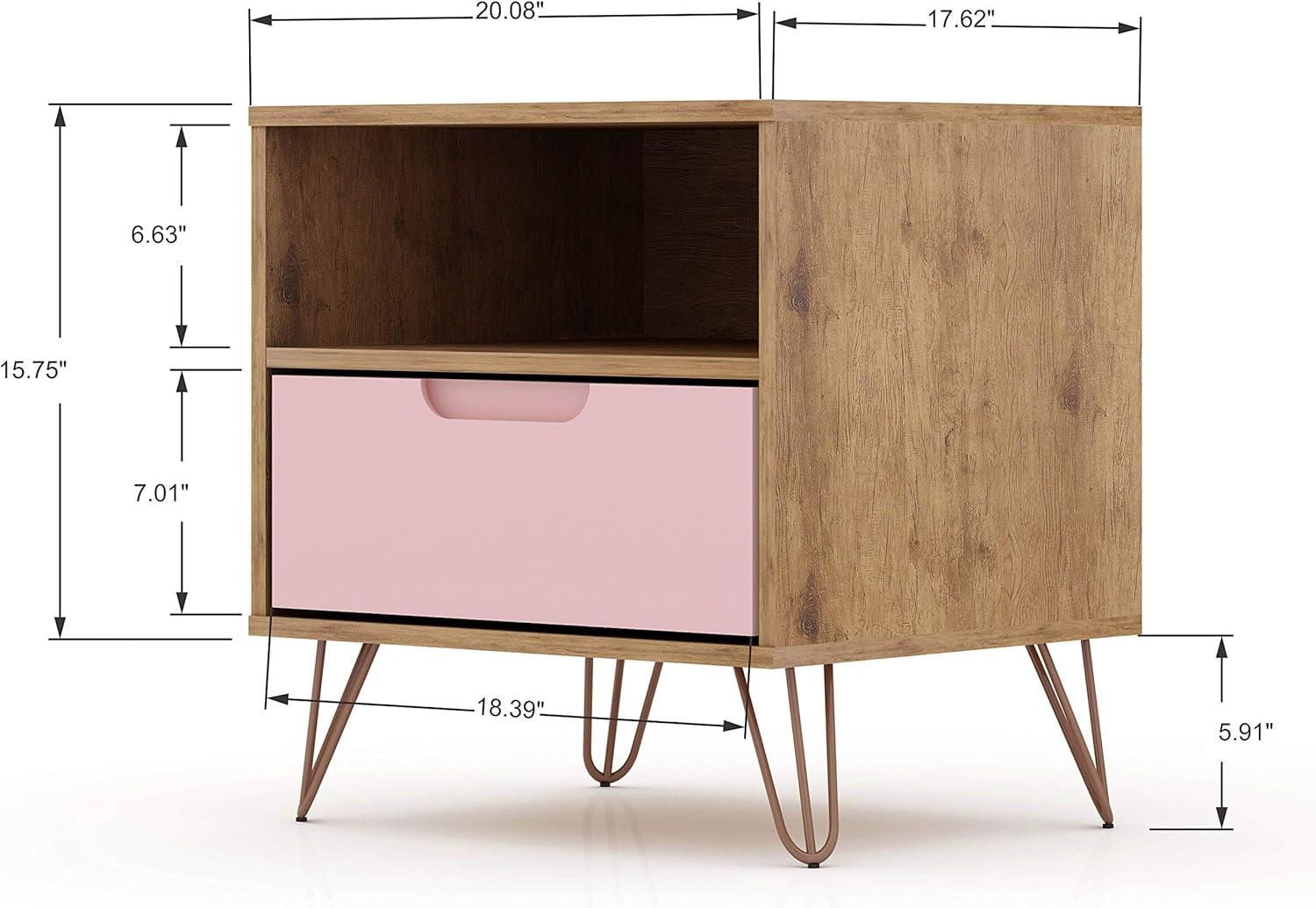 1.0 Rockefeller Nightstand - Manhattan Comfort