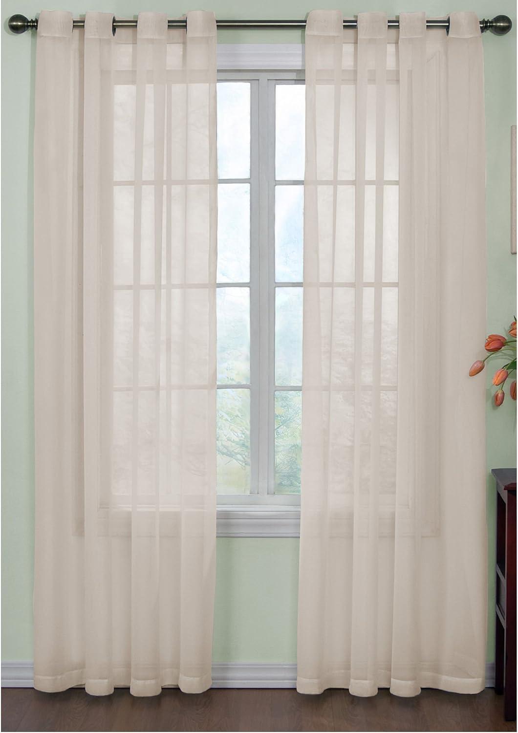 Arm & Hammer Curtain Fresh™ Odor-Neutralizing Sheer Voile Grommet 59 x 63 Curtain Panel in Ivory