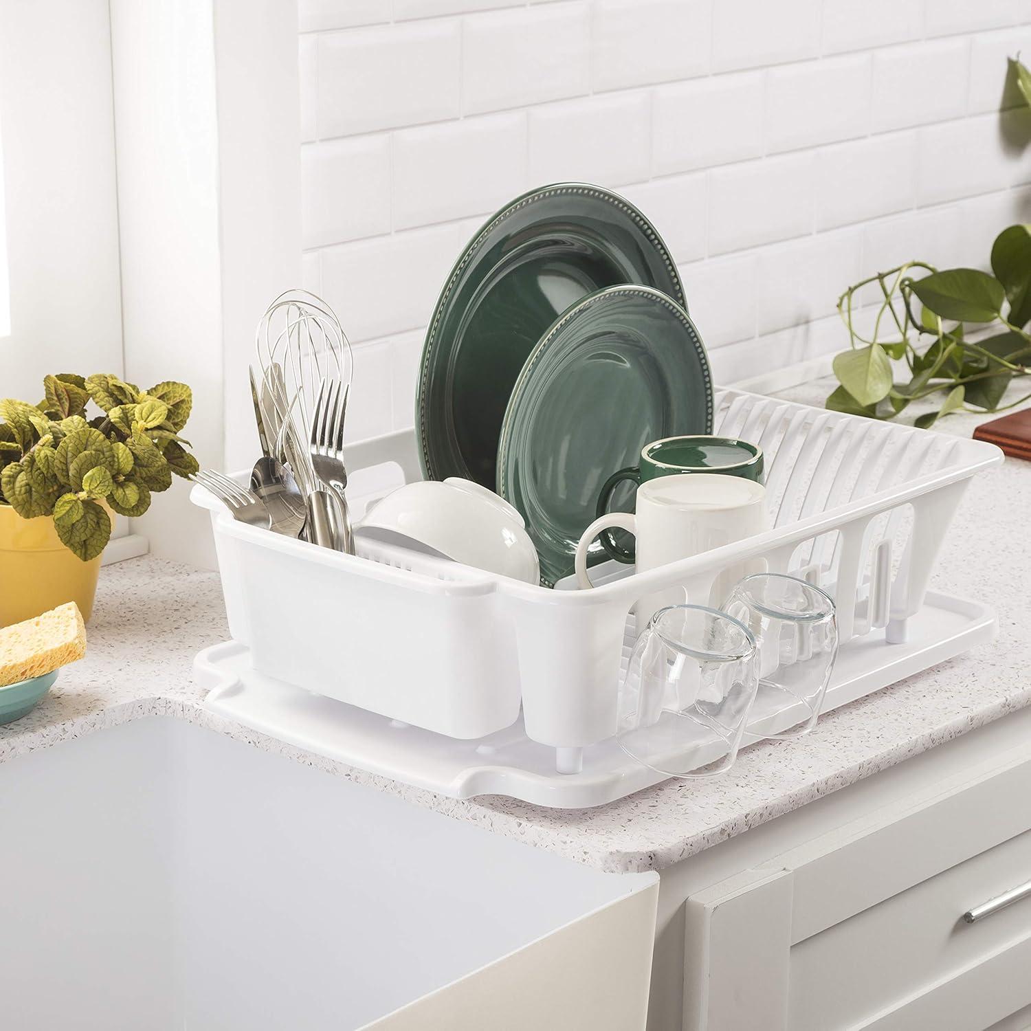 Sterilite Large 2 Piece Sink Set White