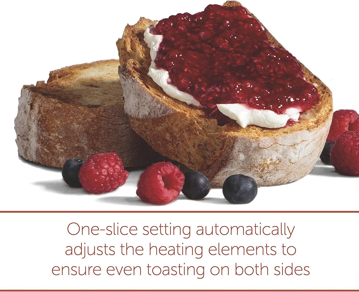 Wolf Gourmet 2-Slice Toaster with 1-Slice Toasting and Red Knob