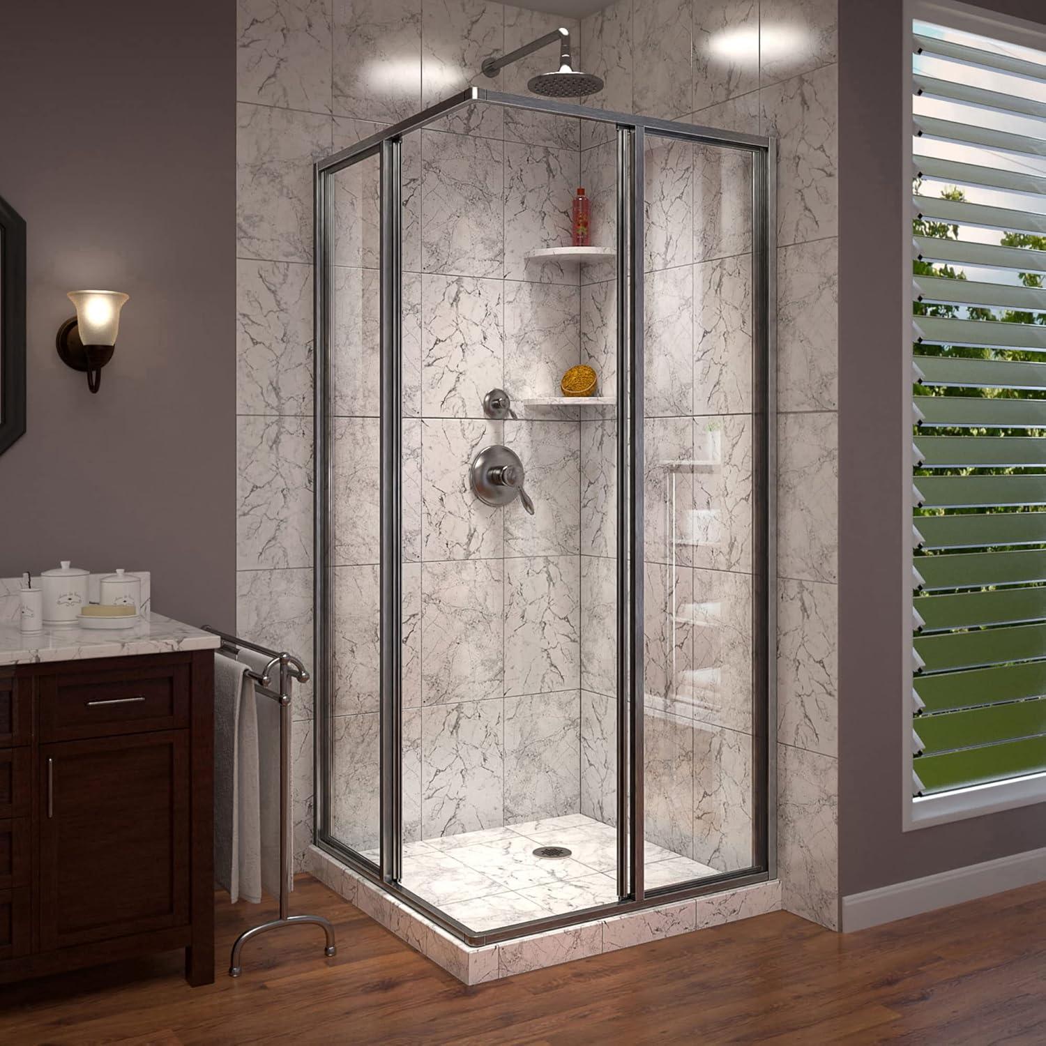 DreamLine Cornerview 34 1/2 in. D x 34 1/2 in. W x 72 in. H Framed Sliding Shower Enclosure