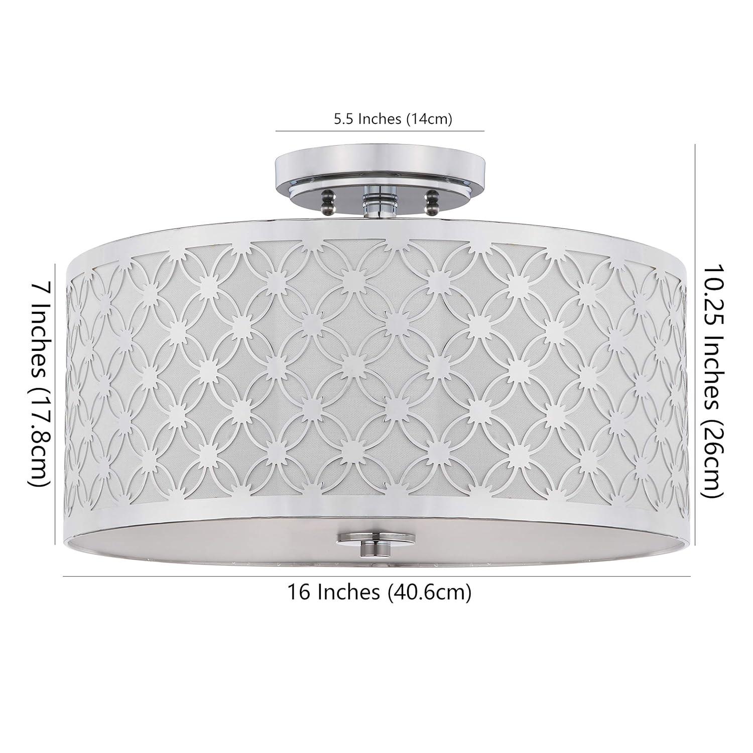 Hutch Flush Mount - FLU4002 - Chrome - Safavieh