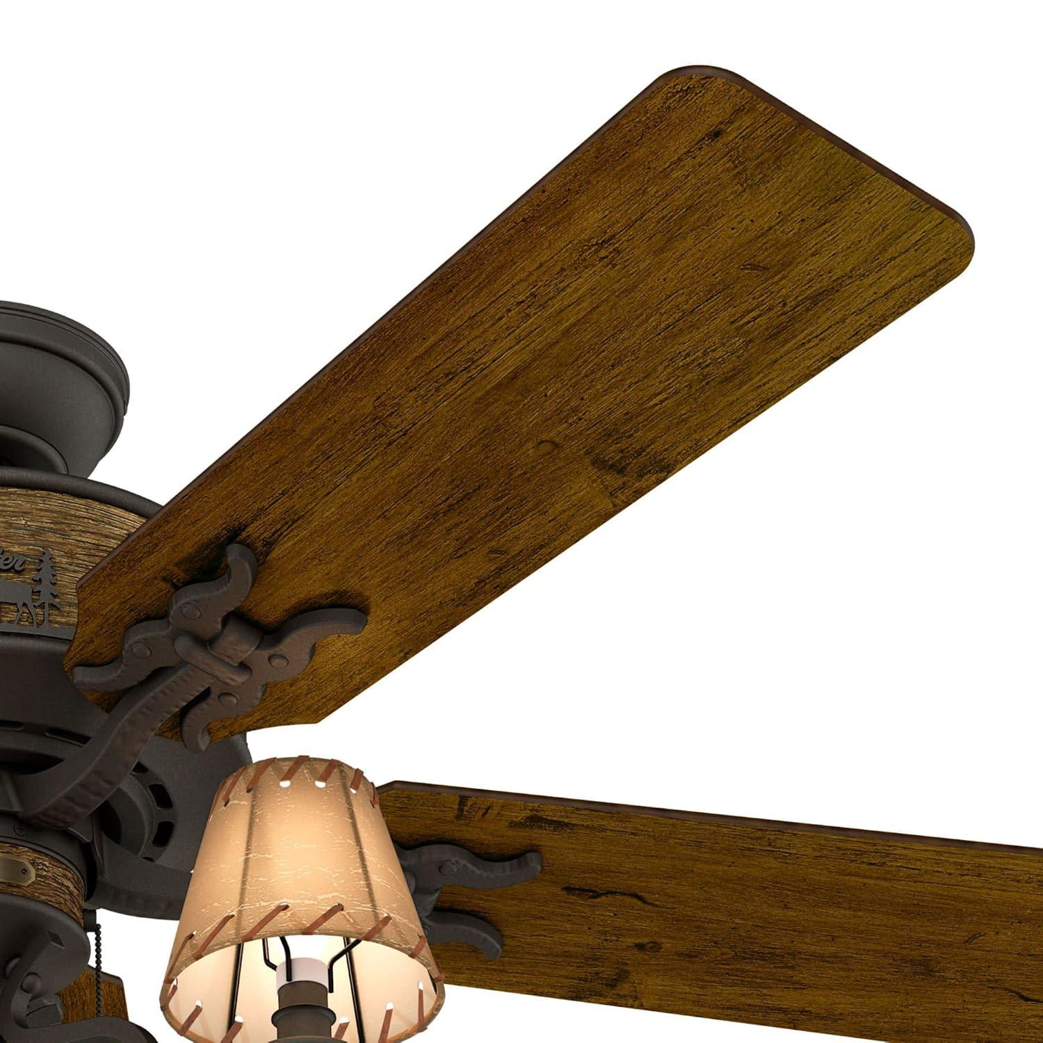 Adirondack Brittany Bronze 52" Ceiling Fan with LED Light and Remote