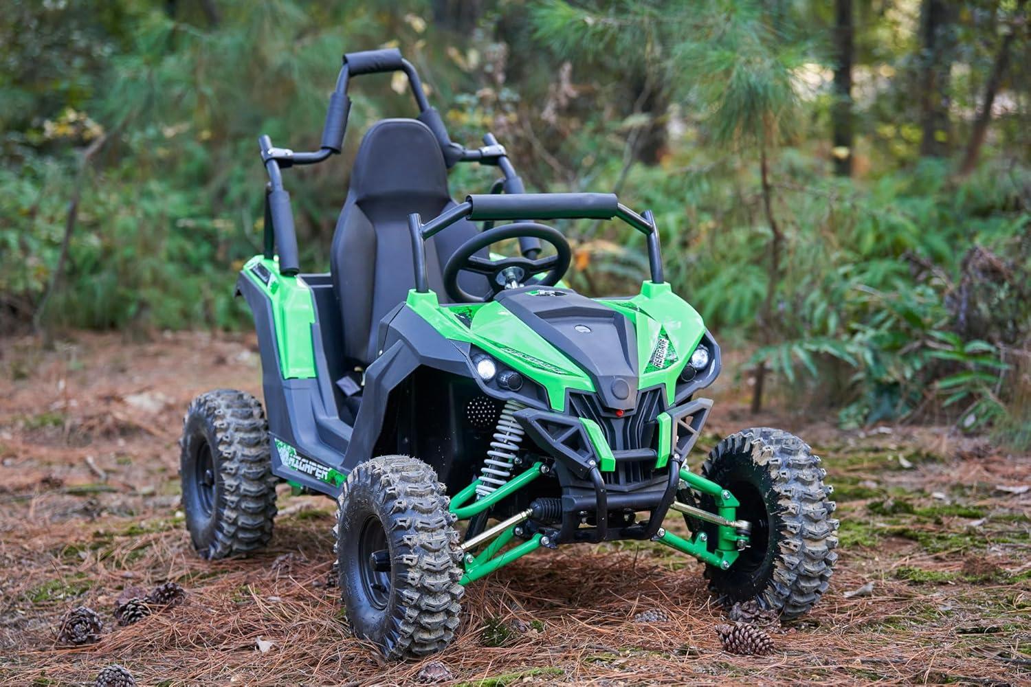 MotoTec Raider 48v 1200w UTV with Roll Cage Safety Bar, Adjustable Seat