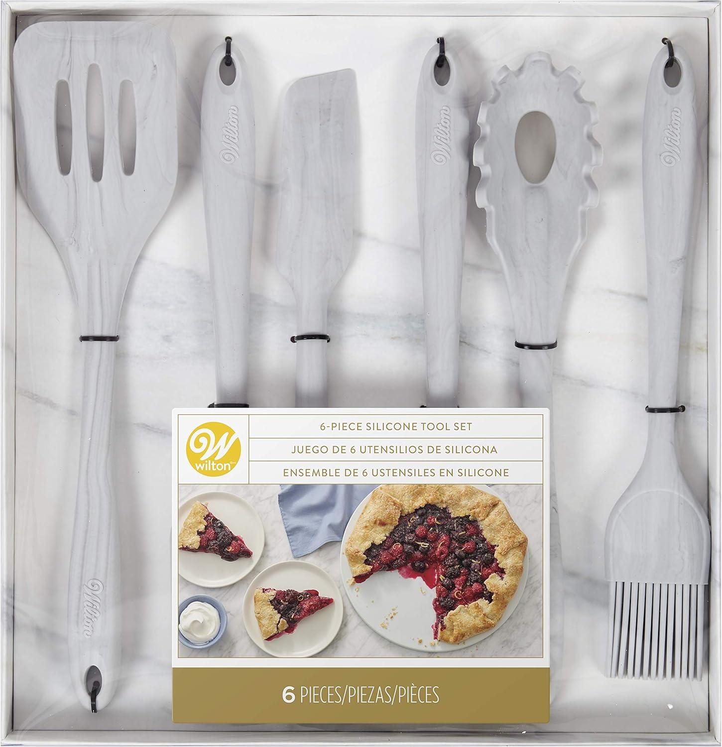 Wilton Marble Silicone 6-Piece Kitchen Utensil Set