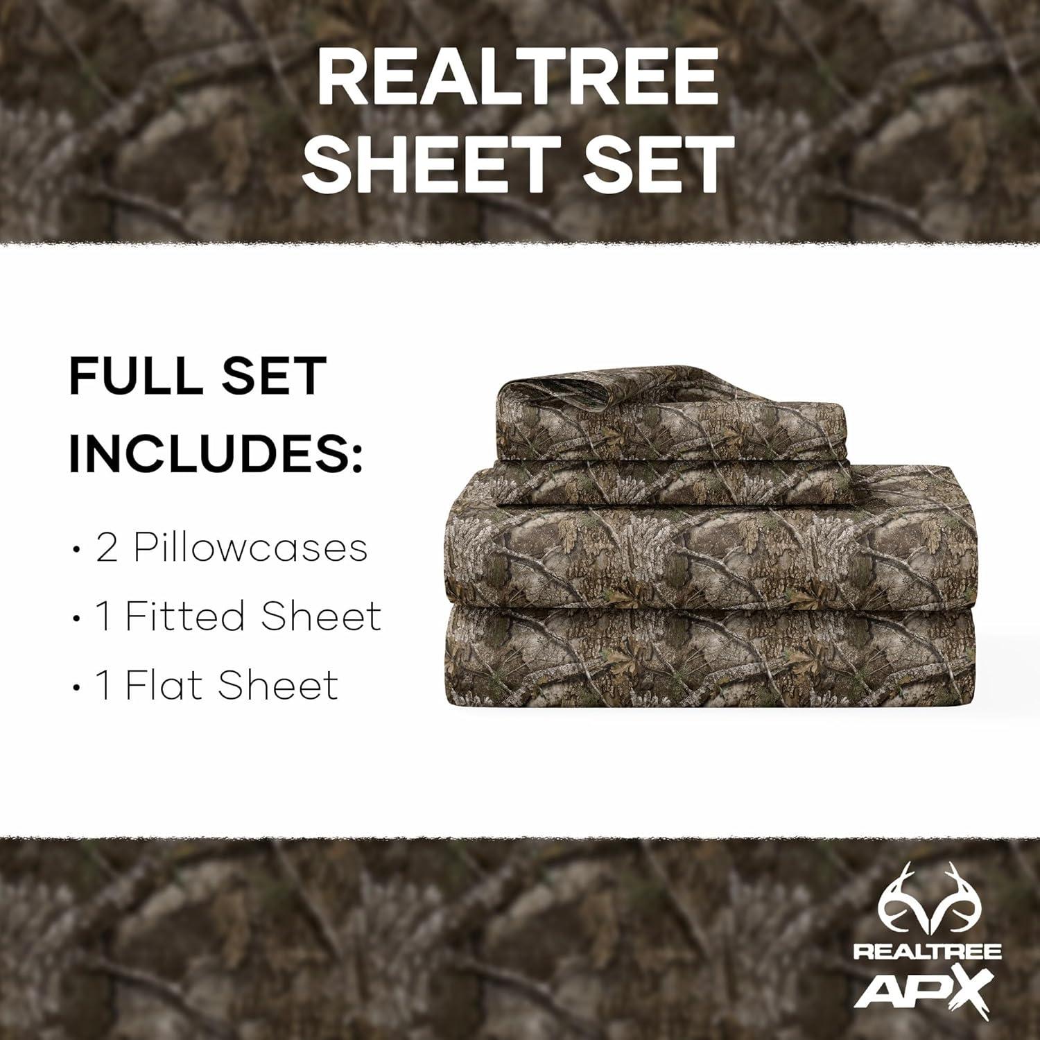 Realtree APX Full Camo Polyester Sheet Set