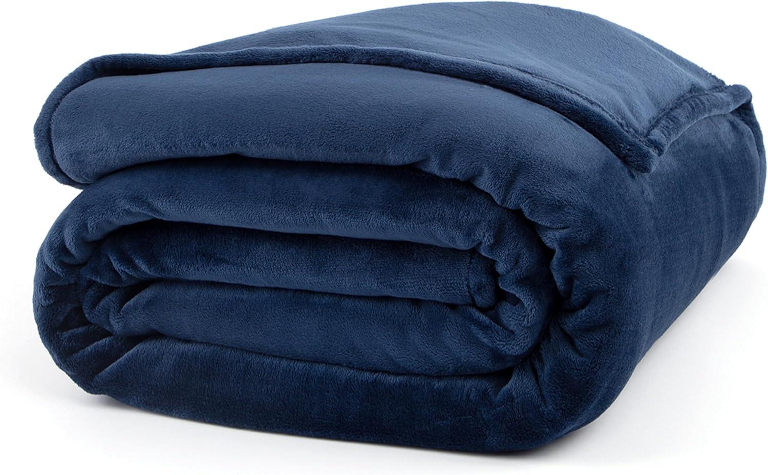 Full Size Navy Blue Fleece Kids Blanket