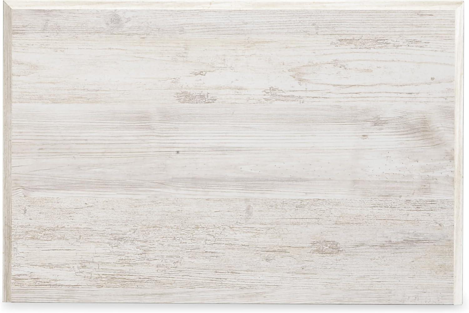 Paxberry Two Drawer Nightstand White Wash - Signature Design by Ashley: Traditional Style, USB Port, Storage Function
