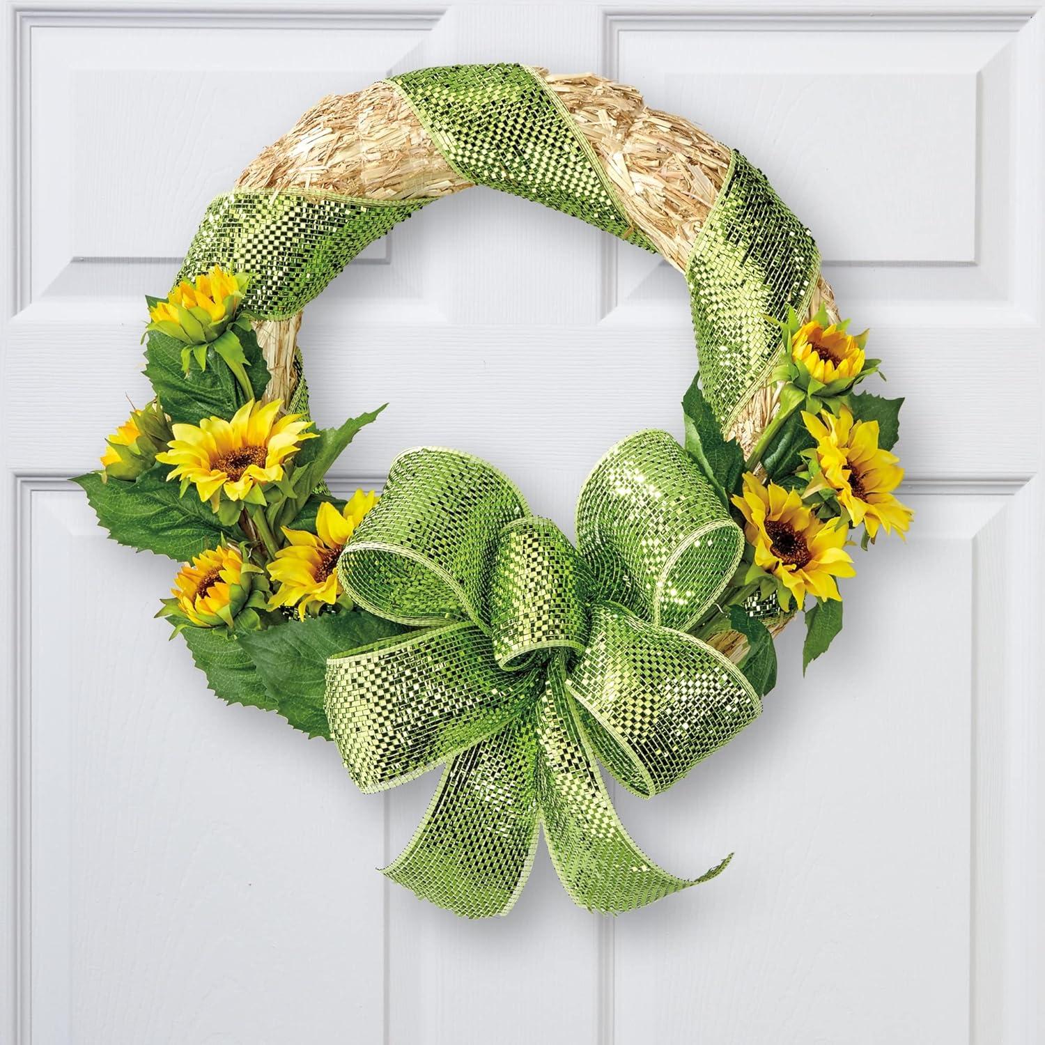 Natural Straw 18-Inch Outdoor Floral Wreath Form