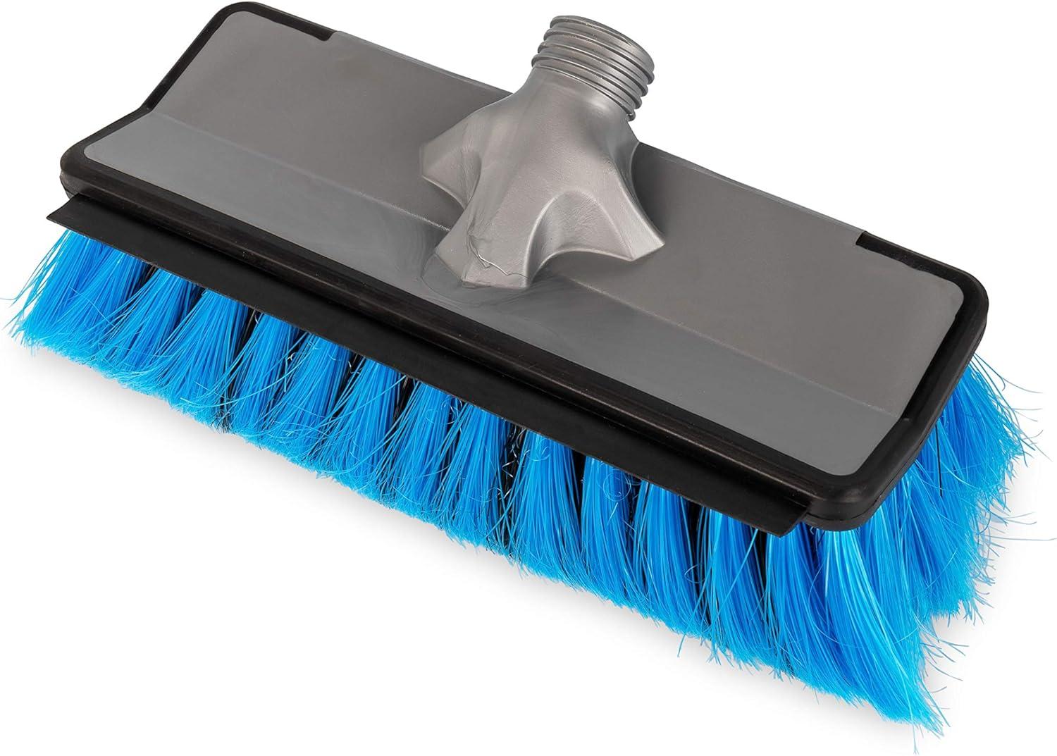 Camco  RV Flow-Through Wash Brush with Adjustable Handle, Adjusts from 43-inches to 71-inches Long, Black and Silver (43633)