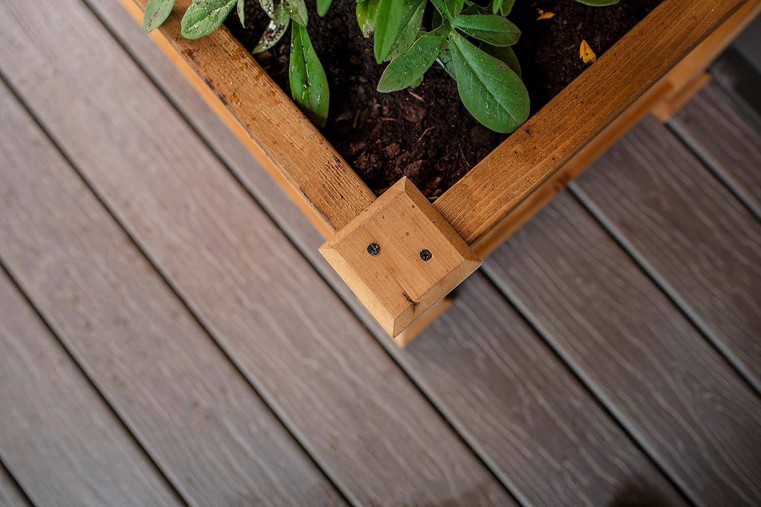 Rosewood 46.75'' H x 38.13'' Wood Planter with Trellis