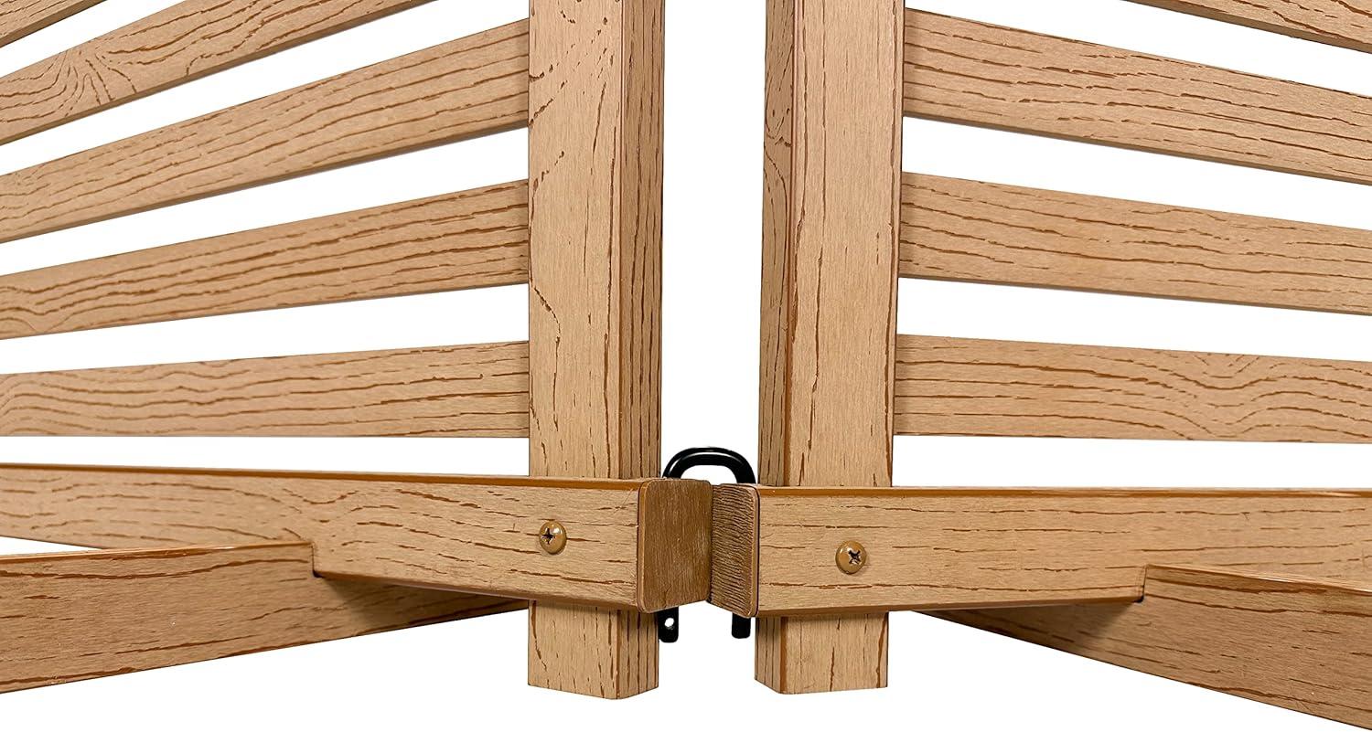 Zippity Outdoor Products 22in H x 44in W (2 Panels) Freestanding Zippity Portable Puppy Fence Kit, Cedar Color Dog Puppy Playpen, Dog Fence Outdoor for Yard, Vinyl Picket Outdoor Dog Fence, Dog Play Pen Indoors, ZP19072