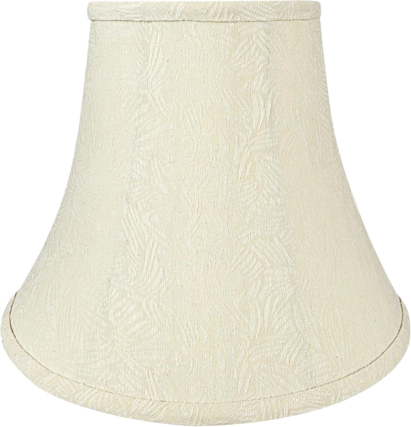 Aspen Creative 30167 Transitional Bell Shape Spider Construction Lamp Shade in Beige, 12" wide (6" x 12" x 9-1/2")