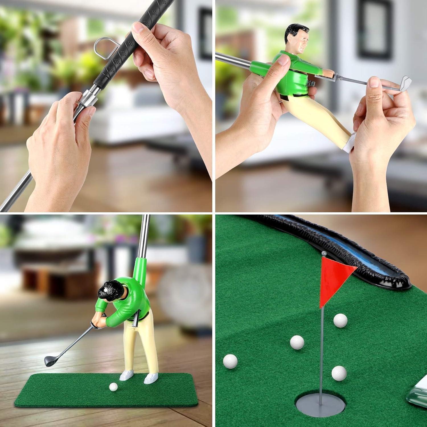Mini Golf Games - Funny Golfer Gifts for Kids, Unique Mini Golfer On A Stick for Father's Day/Retirement Gift, Funny Games for The Whole Family, Golf Toys for 6-9 Year Old Boys & Girls