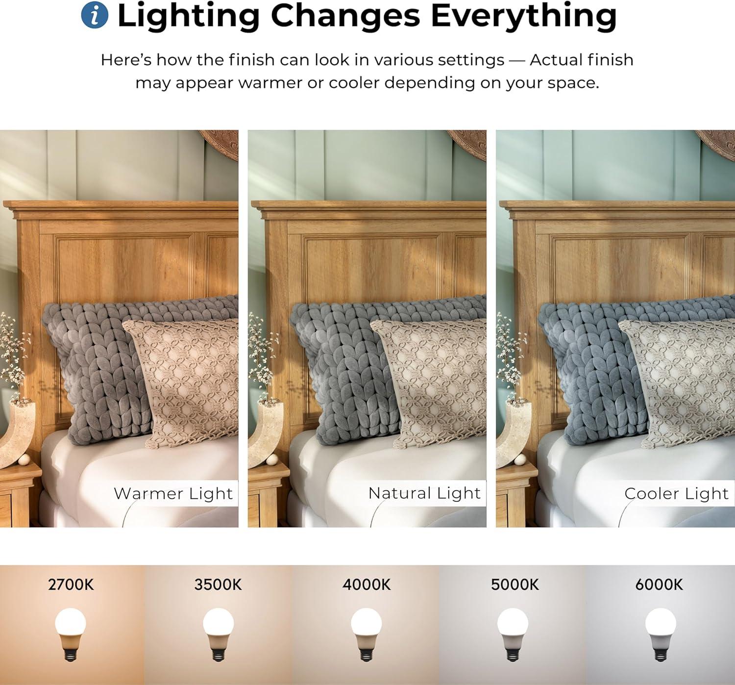 Furniture of America Stratford Solid Wood Queen Panel Bed, Natural Oak