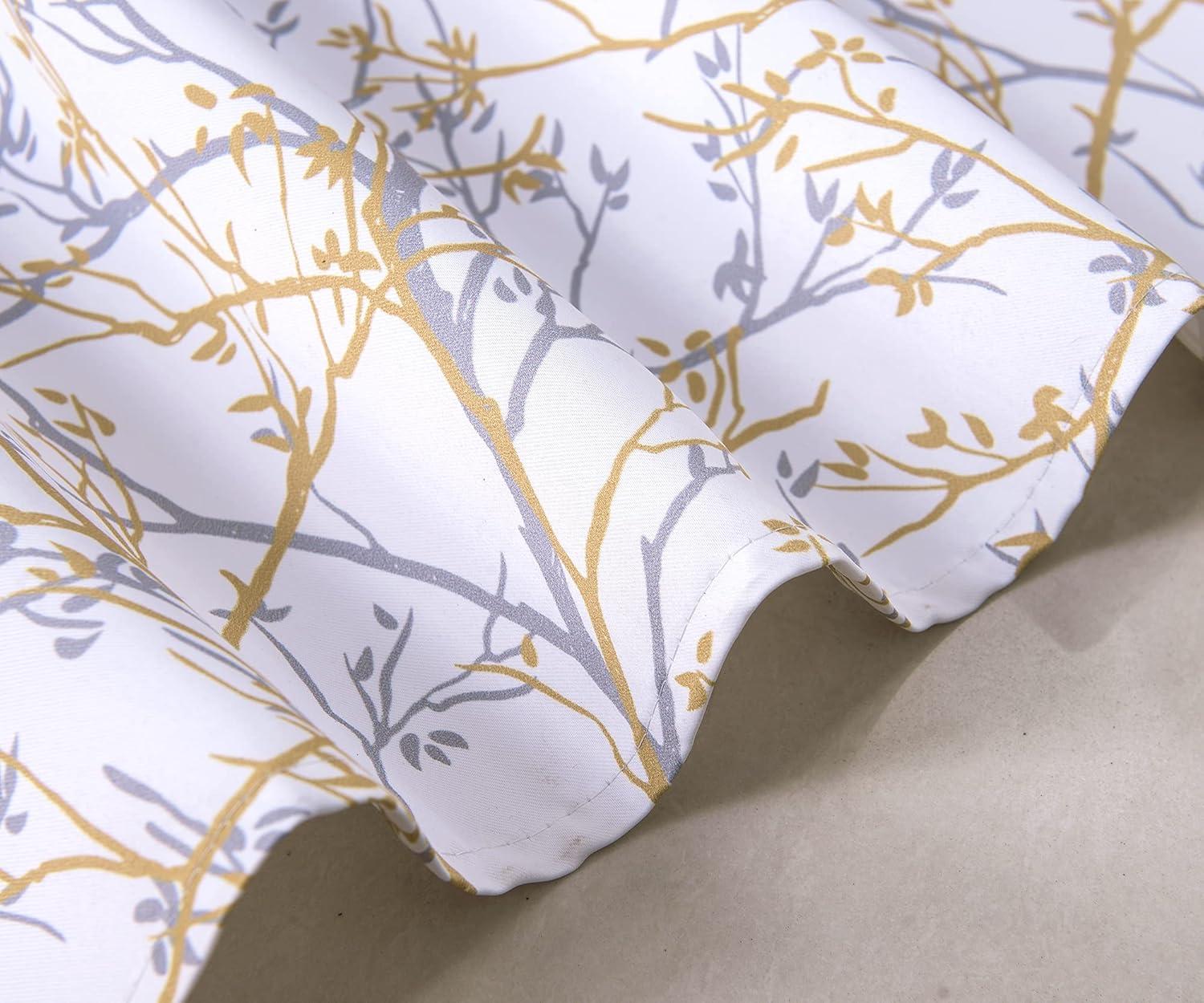 Floral Flower Thermal Insulated Energy Saving Window Curtain Valance for Living Room/Bedroom/Kitchen/Kids Rod Pocket 52 by 18 Inch