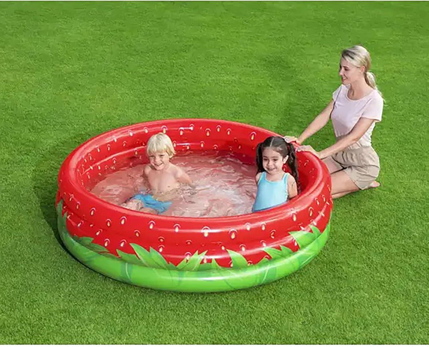 Bestway Round Multicolored Inflatable Strawberry Pool