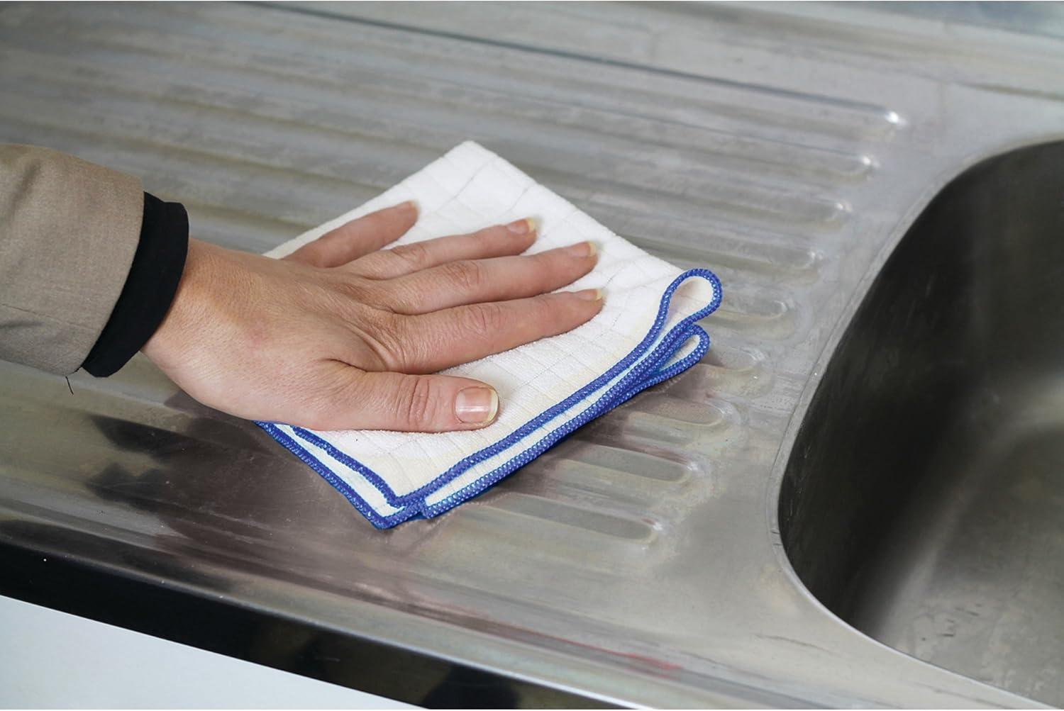 Red and Blue Microfiber Kitchen Cleaning Cloth Set, 2 Pack