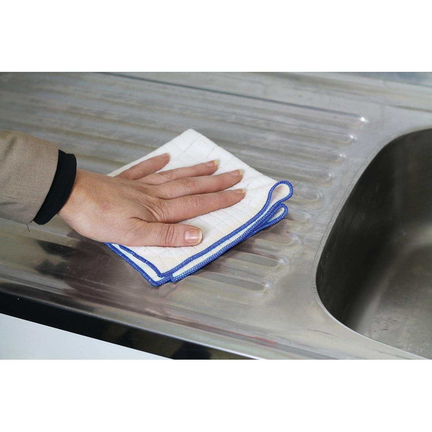 Red and Blue Microfiber Kitchen Cleaning Cloth Set, 2 Pack