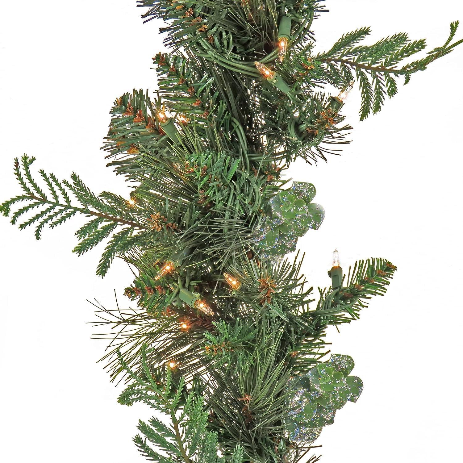 108'' in. Lighted Faux Mixed Assortment Garland