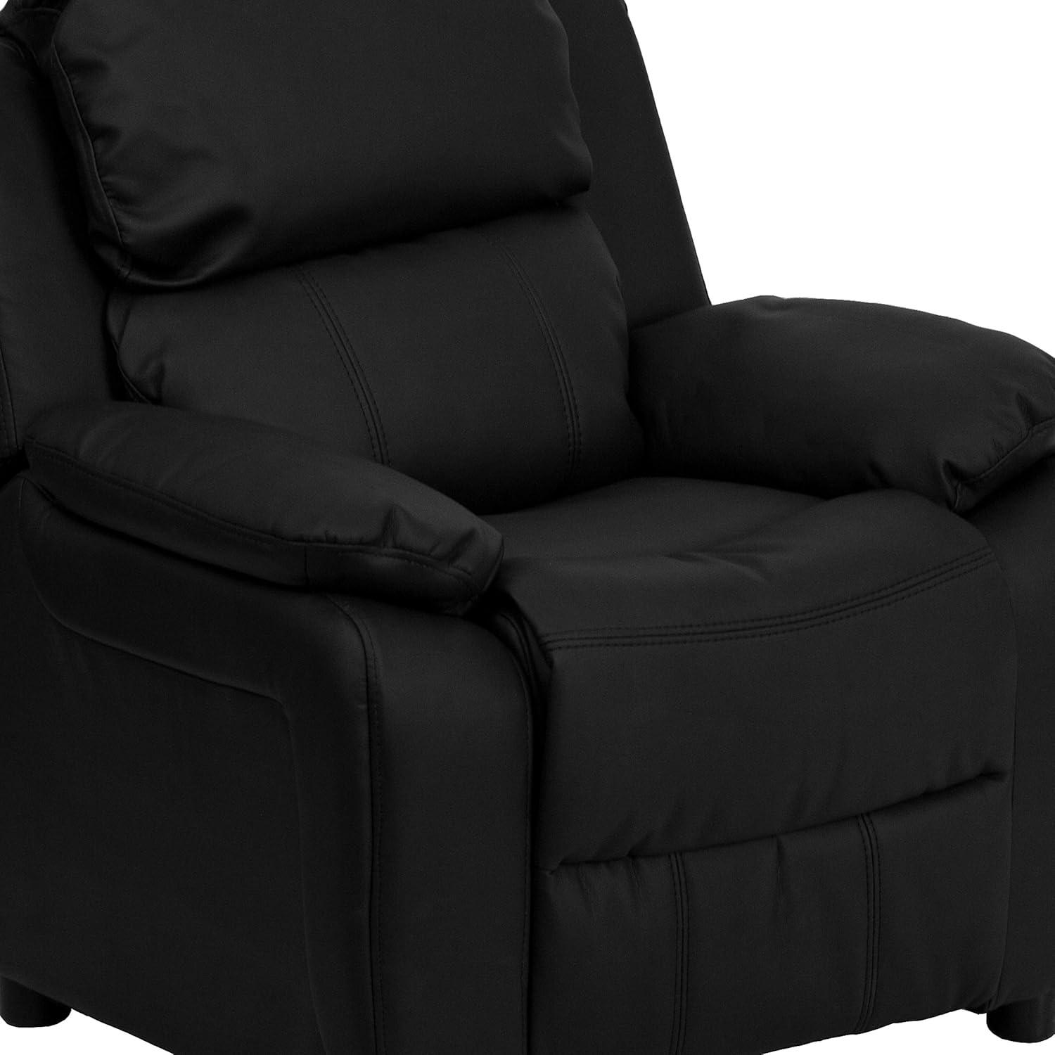 Flash Furniture Deluxe Padded Contemporary Kids Recliner with Storage Arms