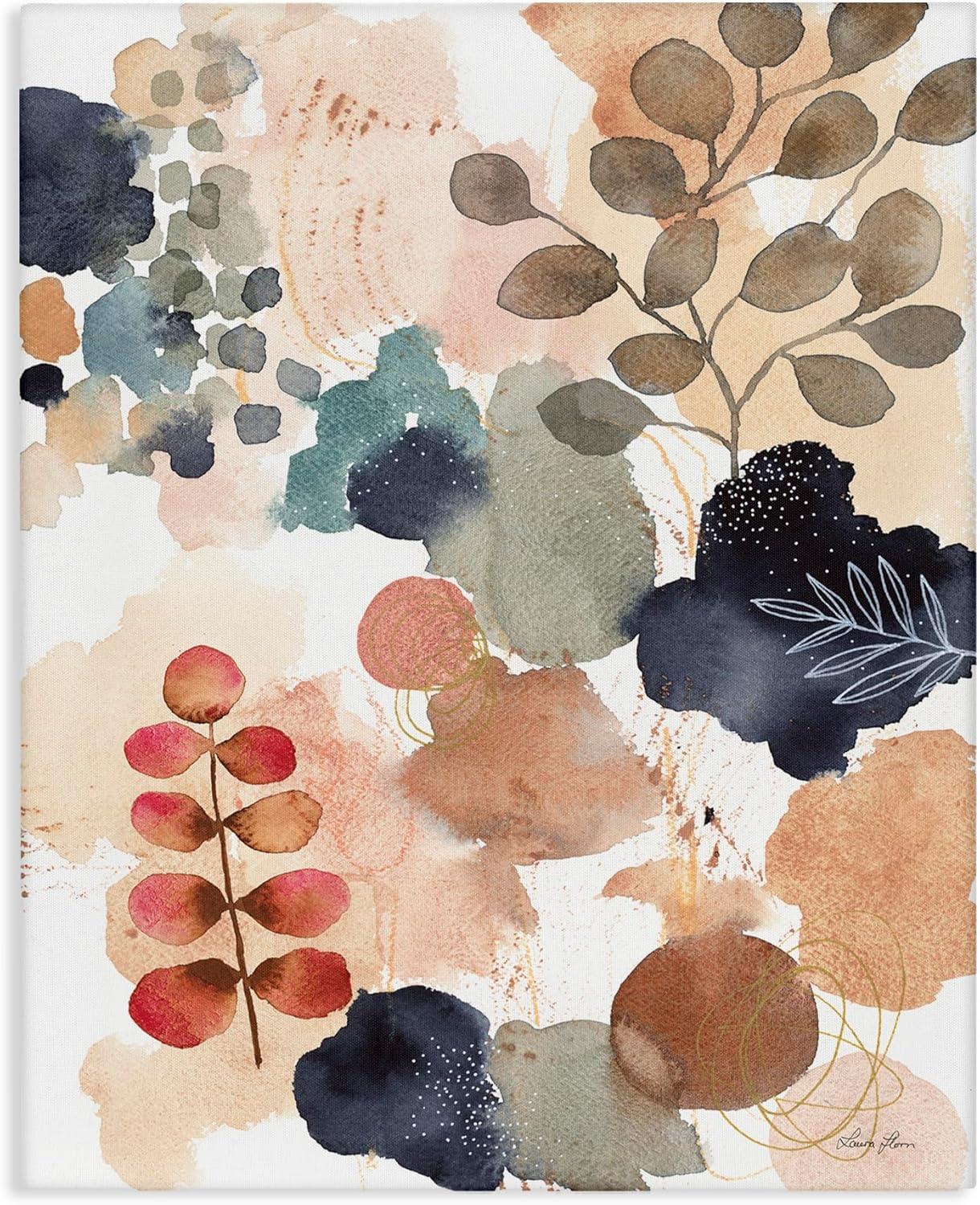 Stupell Industries Abstract Botanical Shape Collage Modern Boho Painting, 36 x 48,Design by Laura Horn