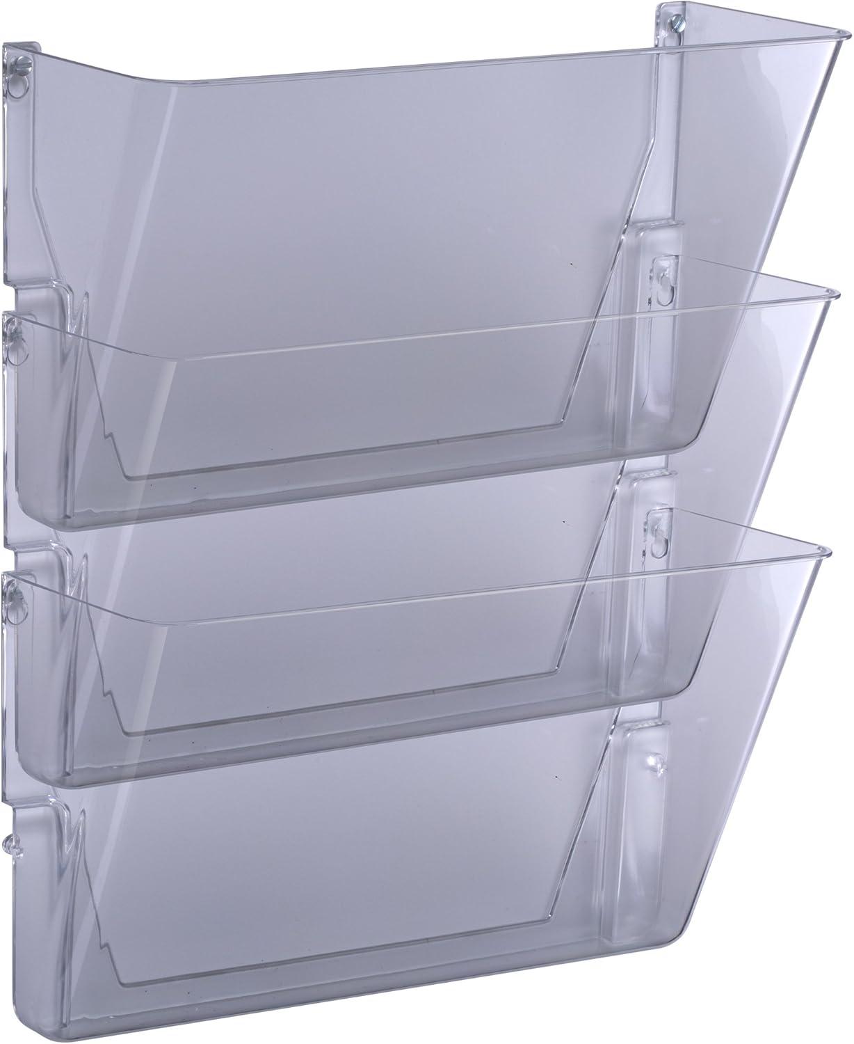 Officemate Wall Files, Letter/A4 Size, Clear, 3 Pack (21424)