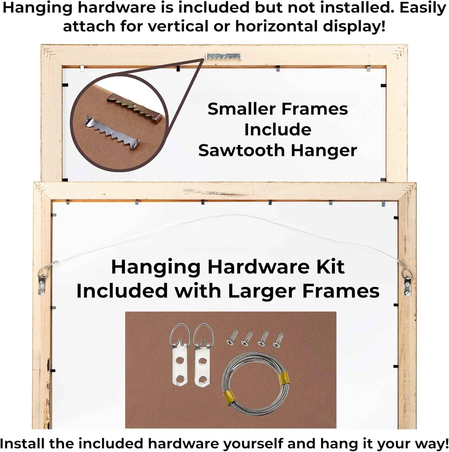13x17 Frame White With White Picture Mat For 13x17 Photo - White 15x19 Frame To Display Print or