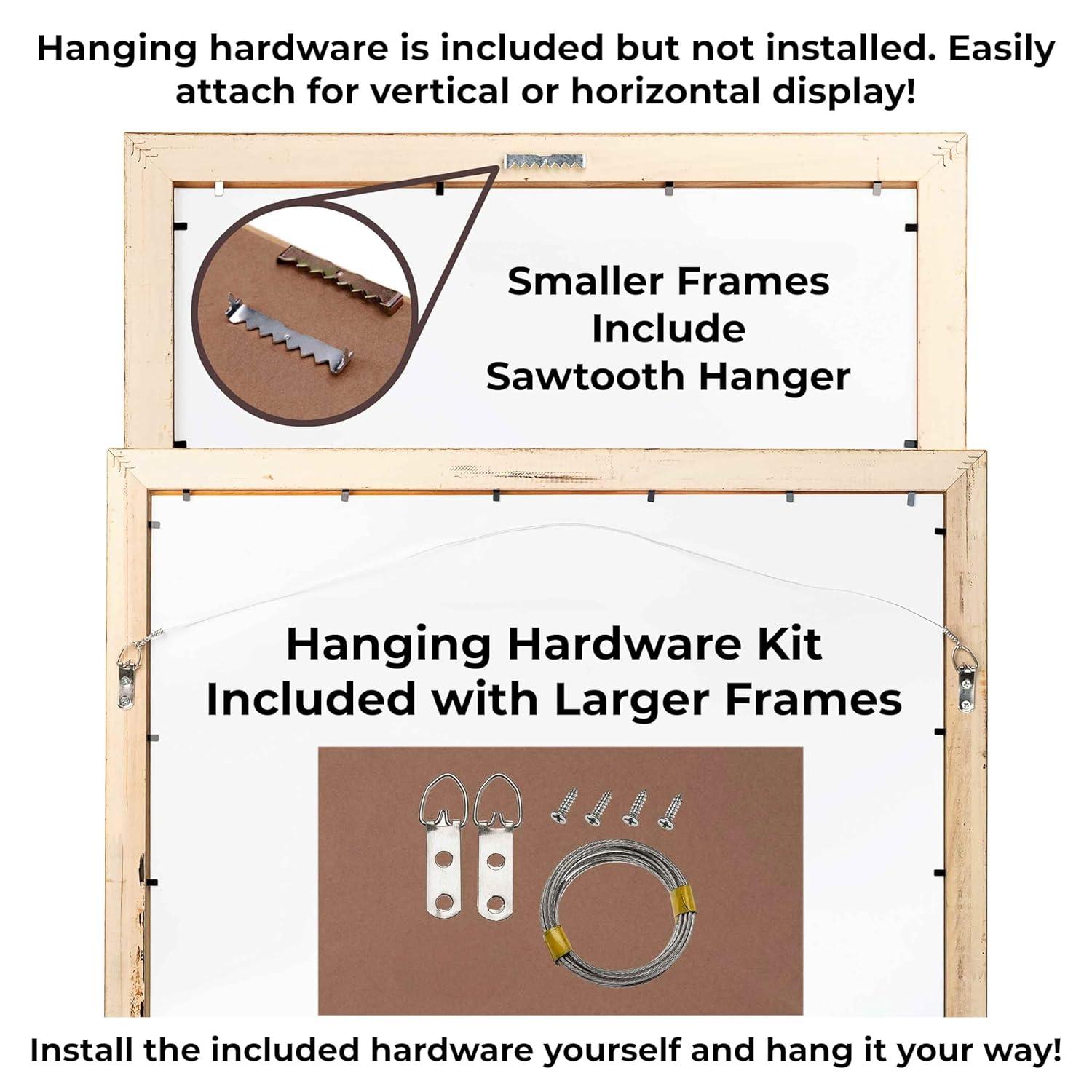 13x17 Frame White With White Picture Mat For 13x17 Photo - White 15x19 Frame To Display Print or