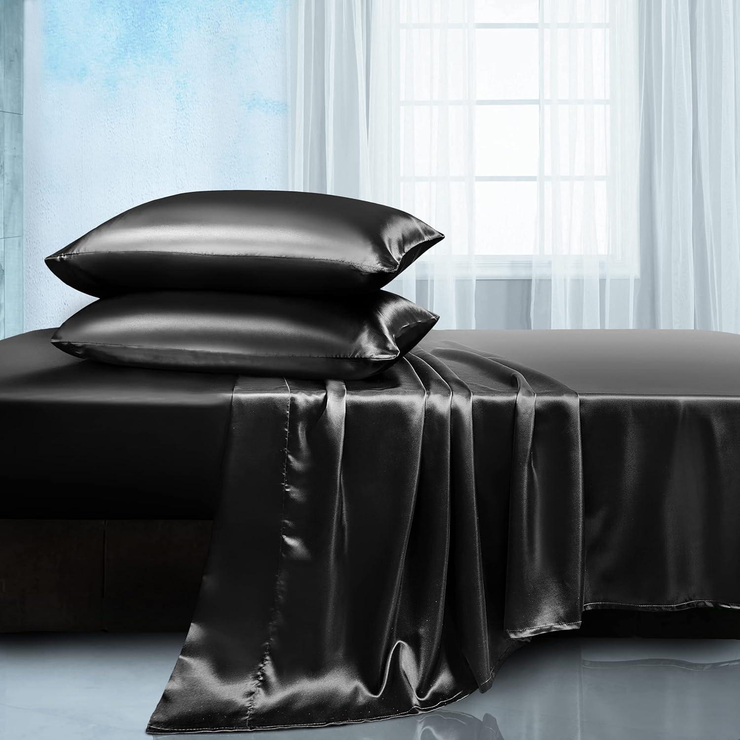 Bare Home Satin Sheet Set
