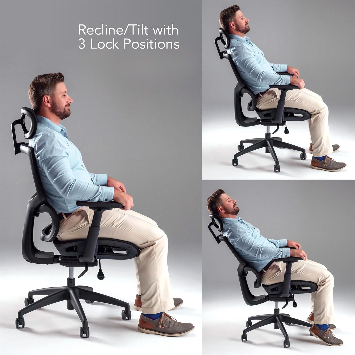 Bush Business Furniture Bush Business Furniture High Back Ergonomic Office Chair With Lumbar Support In Black Fabric, Adjustable Seating For Home And Professional Workspace