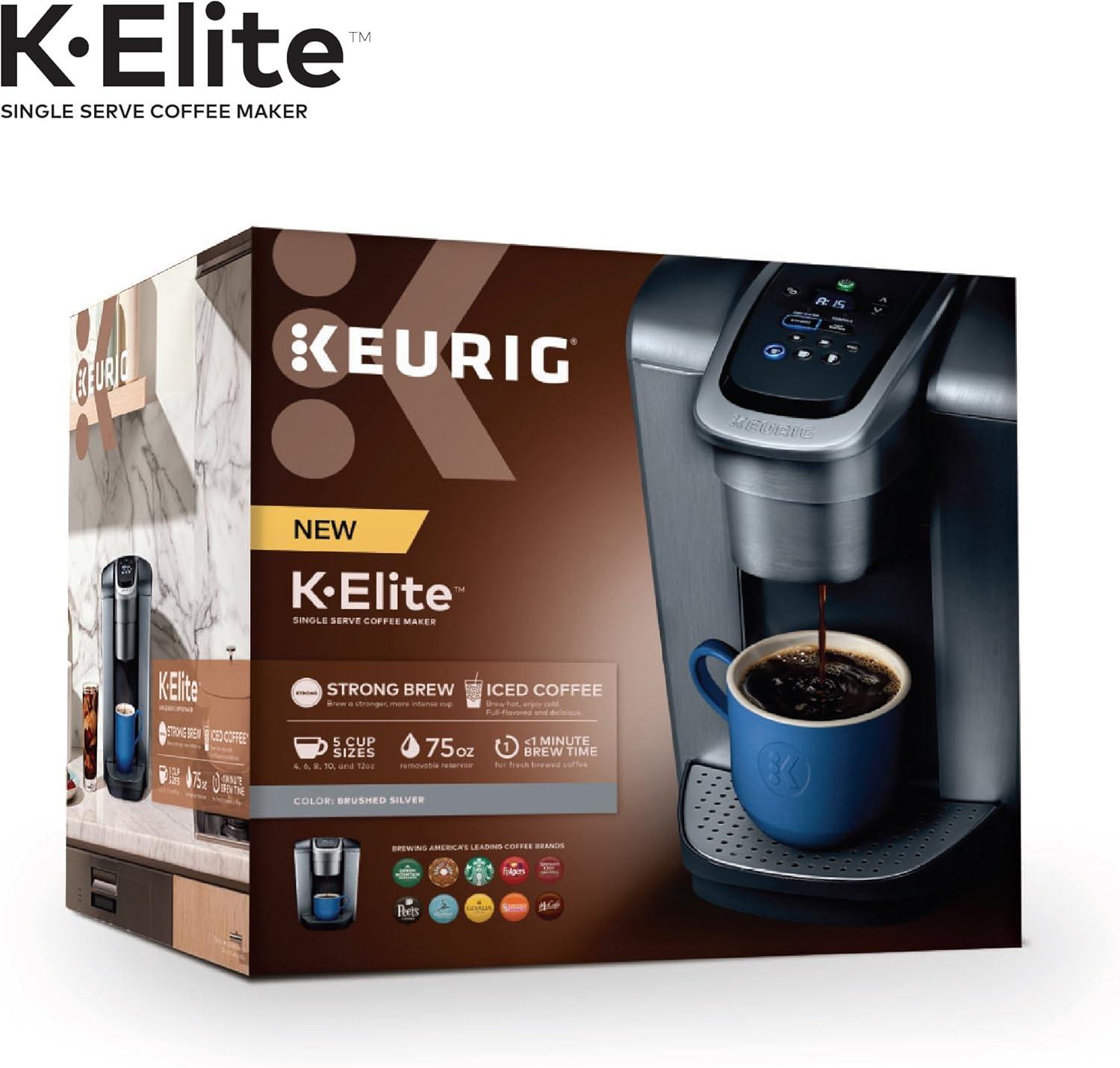 Keurig K-Elite Single-Serve K-Cup Pod Coffee Maker with Iced Coffee Setting and Strength Control