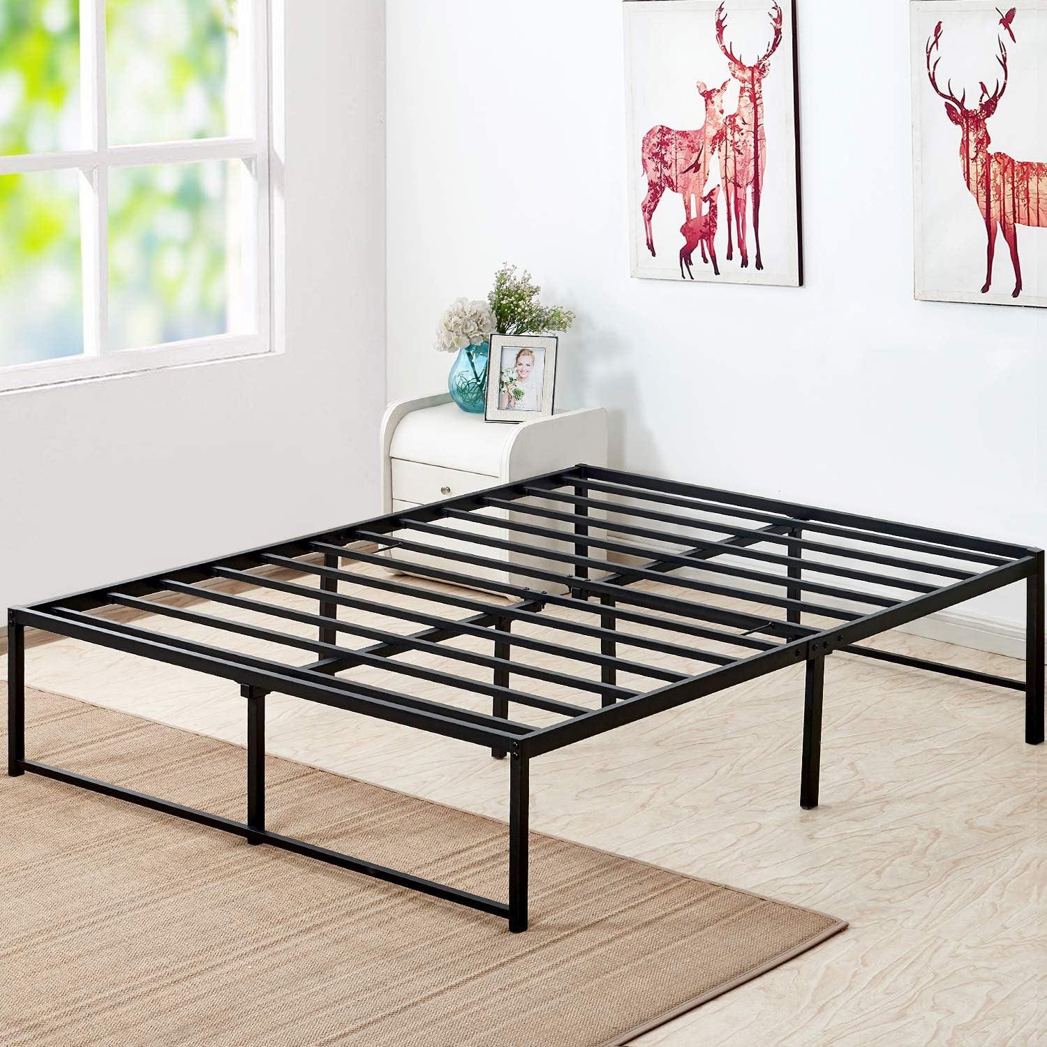 Kselythan Metal Bed Frame,Low Profile Platform Bed,Metal Slat Support,No Box Spring Needed,Easy Assembly