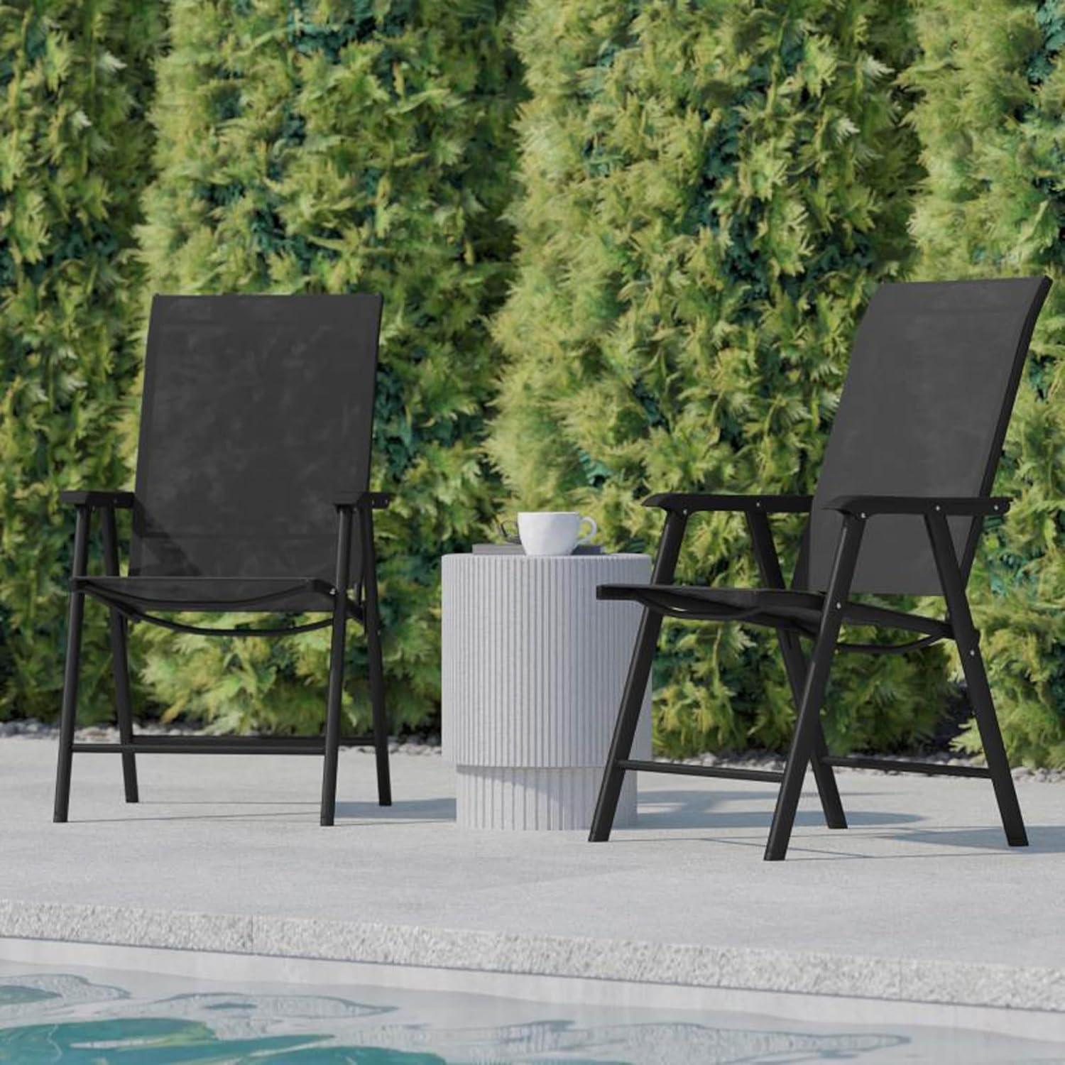 Flash Furniture Paladin Outdoor Folding Patio Sling Chair (2 Pack)