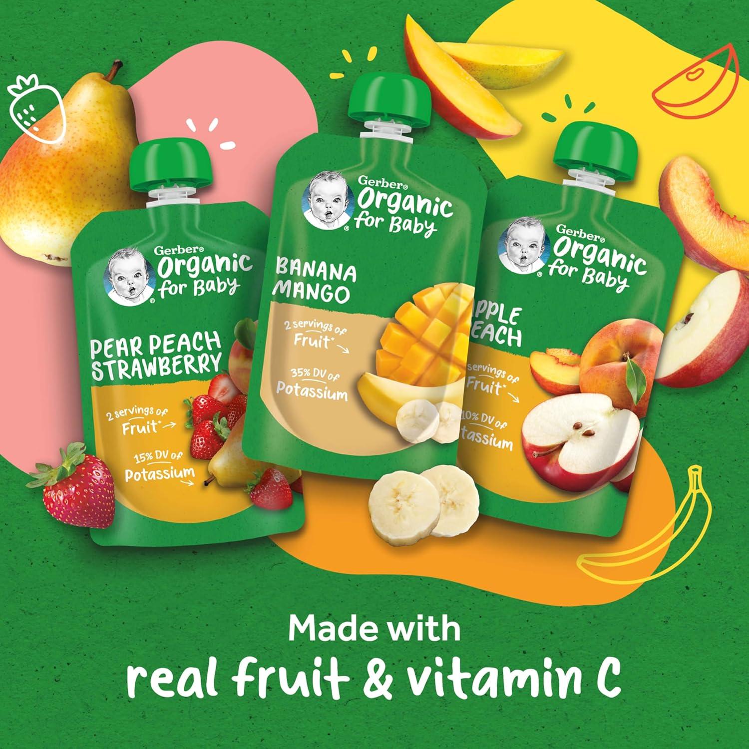 Gerber Stage 2 Organic Baby Food Pouches - Fruit & Veggie Value Pack - 3.5oz/9pk