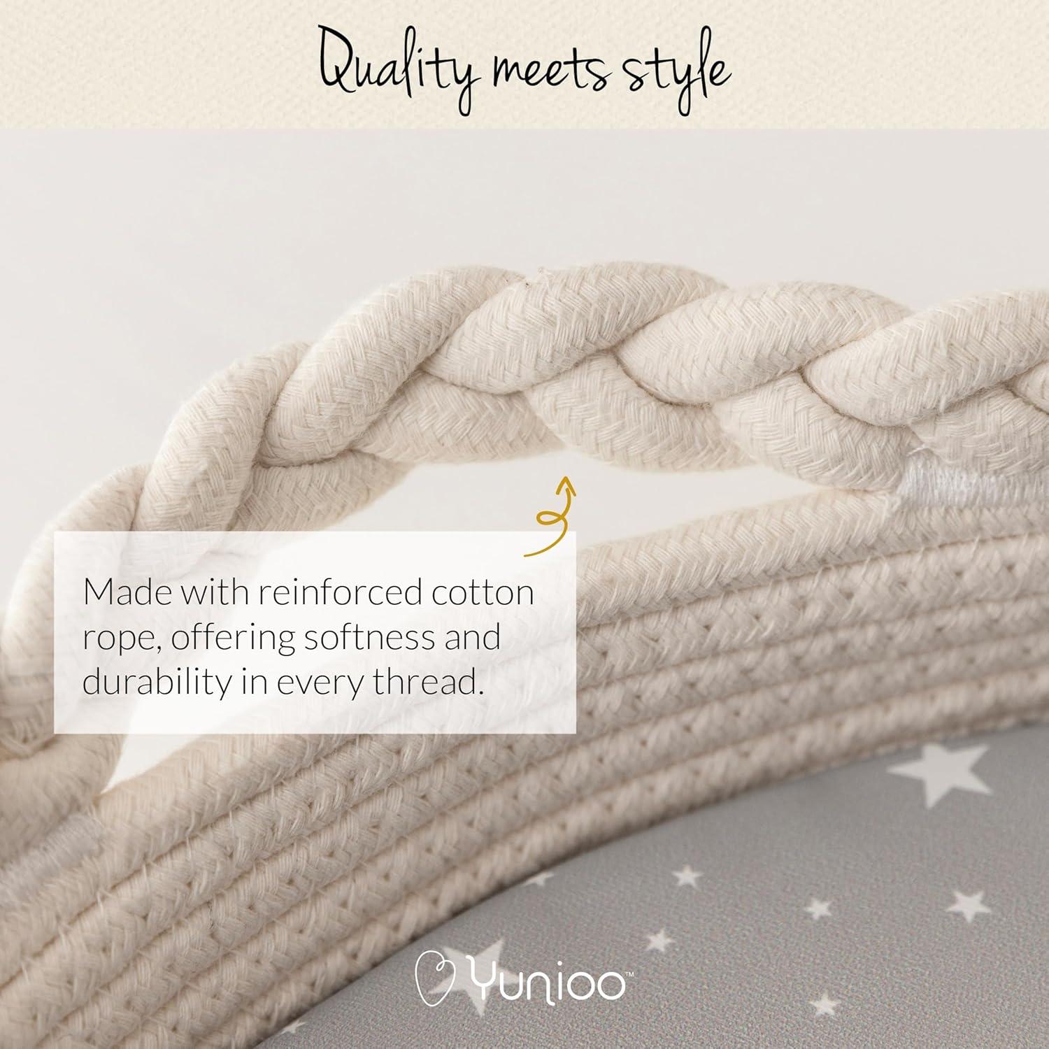 Baby Changing Basket, Portable Diaper Changing Pad, Moses Basket for Newborns, Changing Table Topper for Baby Nursery, Waterproof Travel Pad Cover, White