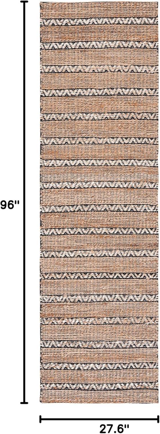 Natural Fiber NFB655 Power Loomed Runner Rug - Teal/Natural - 2'3"x8' - Safavieh.