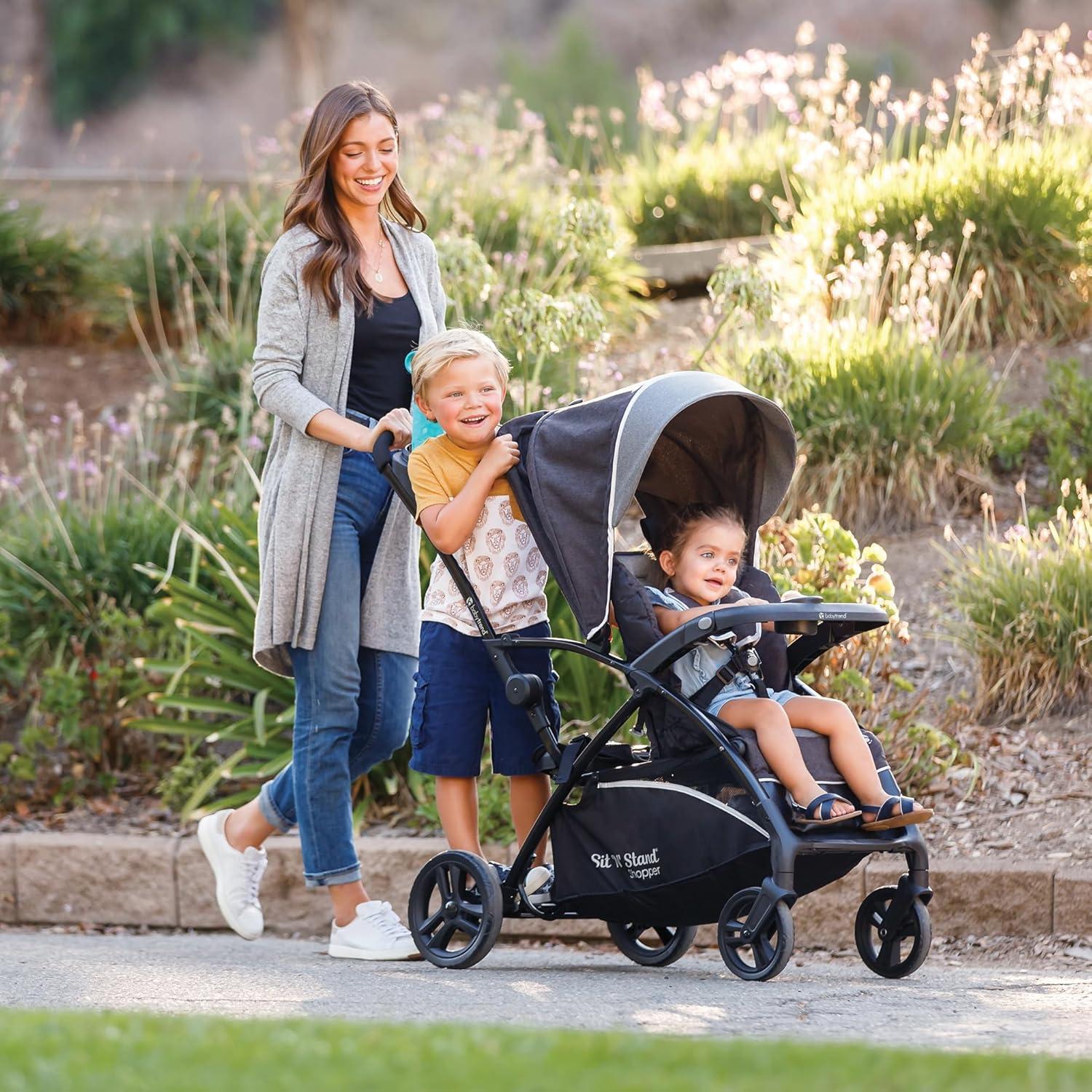 Baby Trend Sit N' Stand 5-in-1 Shopper Stroller Travel System - Gray